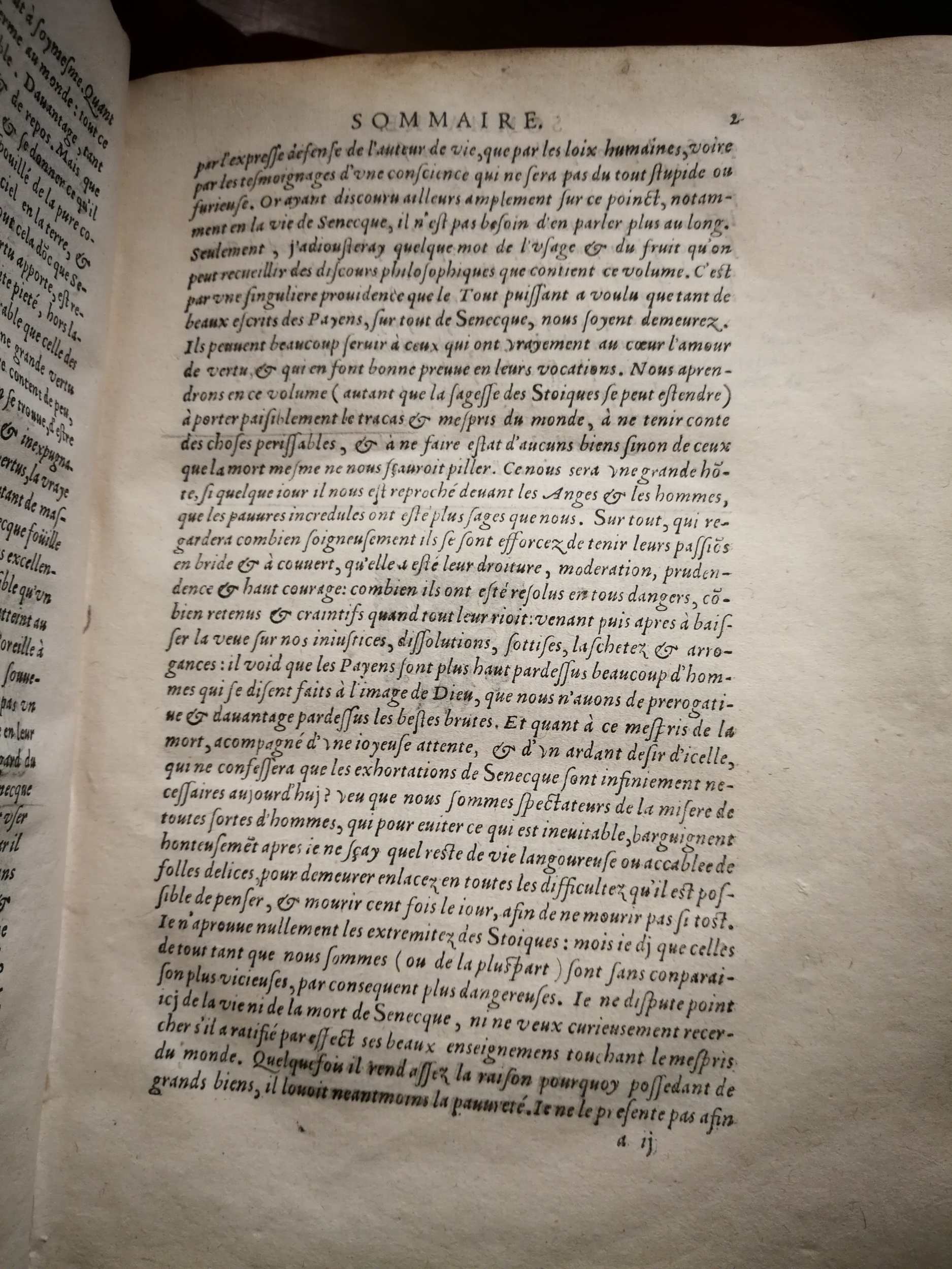 1590 (= 1595) - Jean Houzé - Œuvres morales et mêlées de Sénèque, Trésor de philosophie morale - T. 2 - BnF