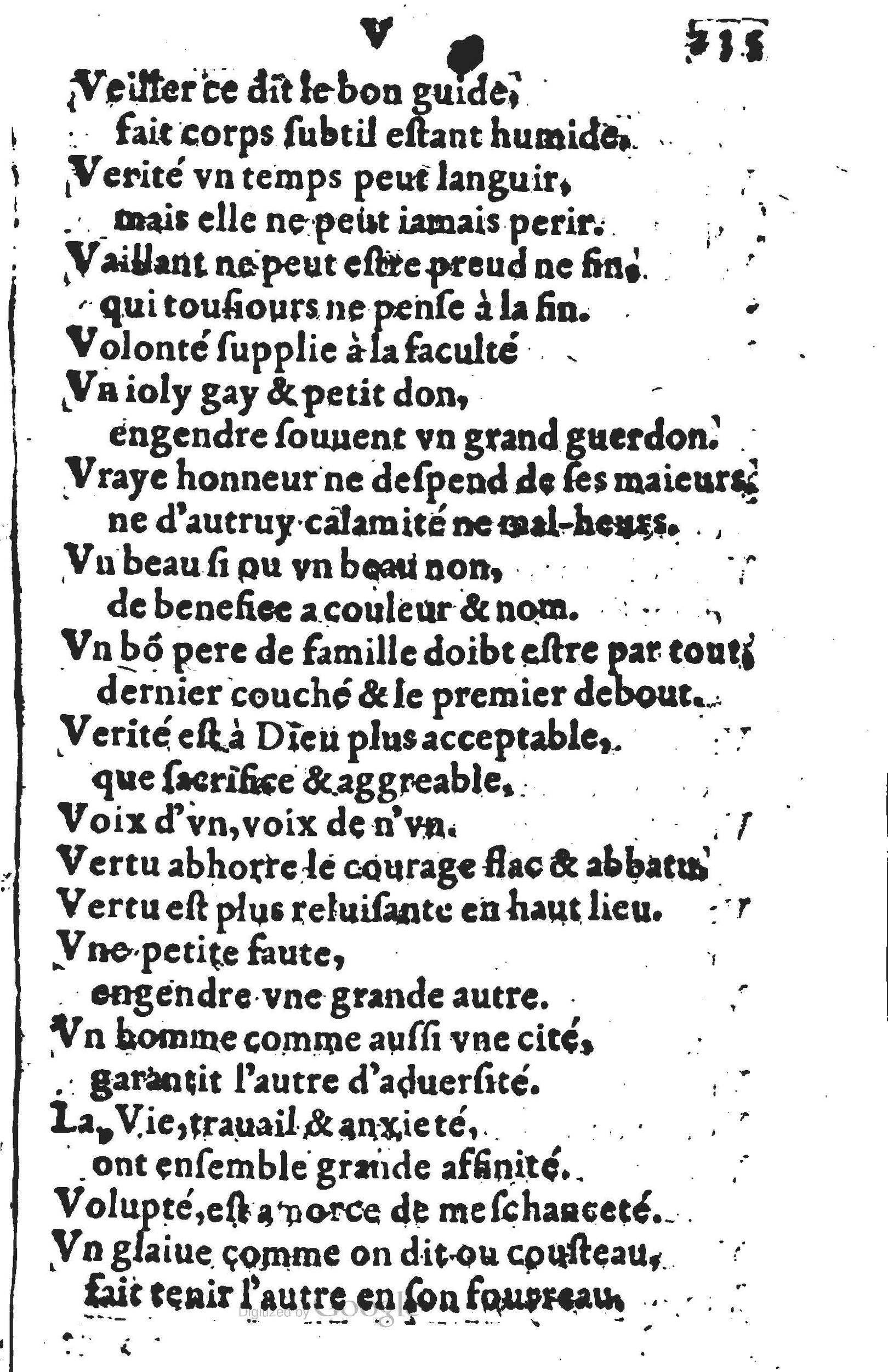 1578 - Nicolas Lescuyer - Trésor des sentences dorées - UGent
