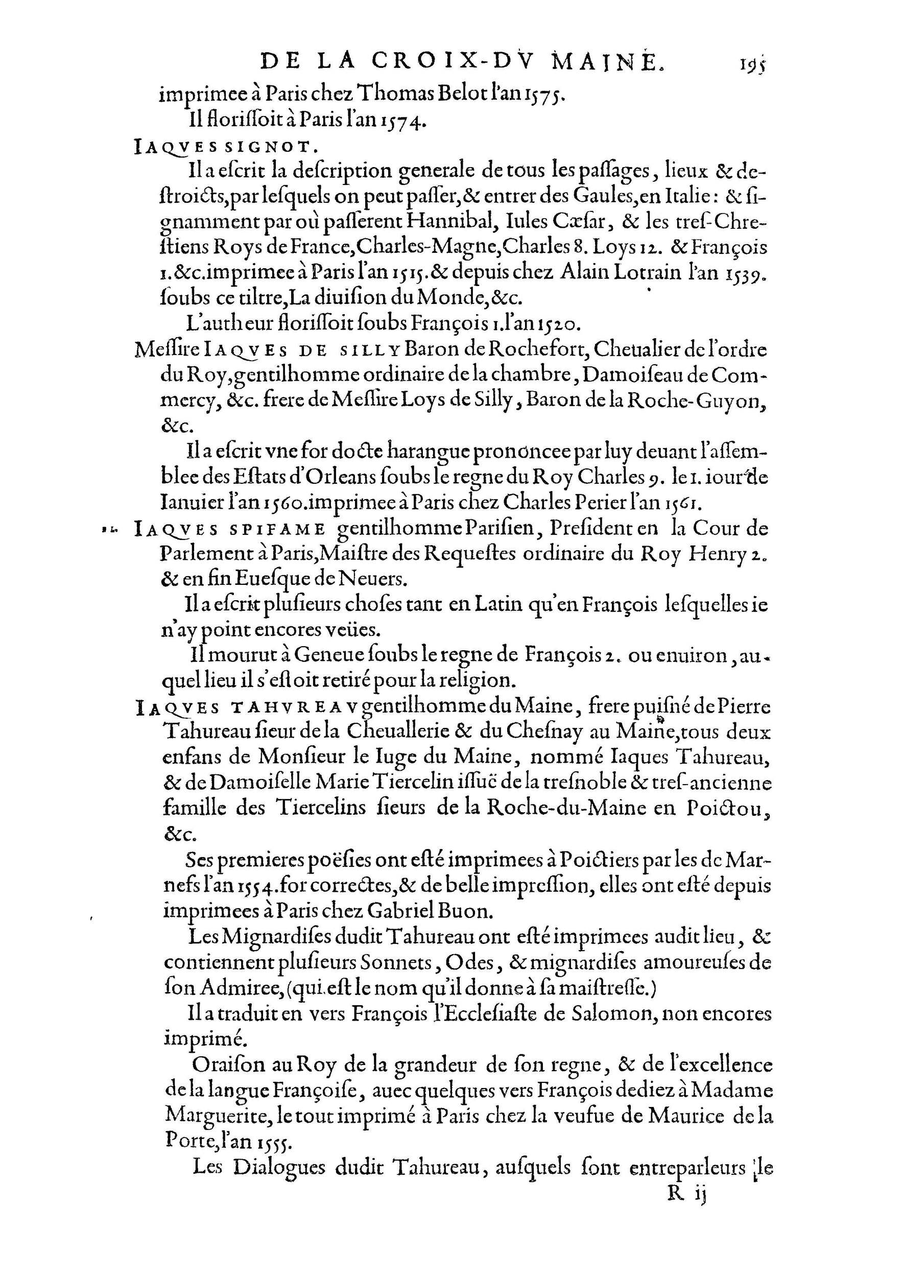 1584 - Abel L&#039;Angelier - Bibliothèques françaises - BnF