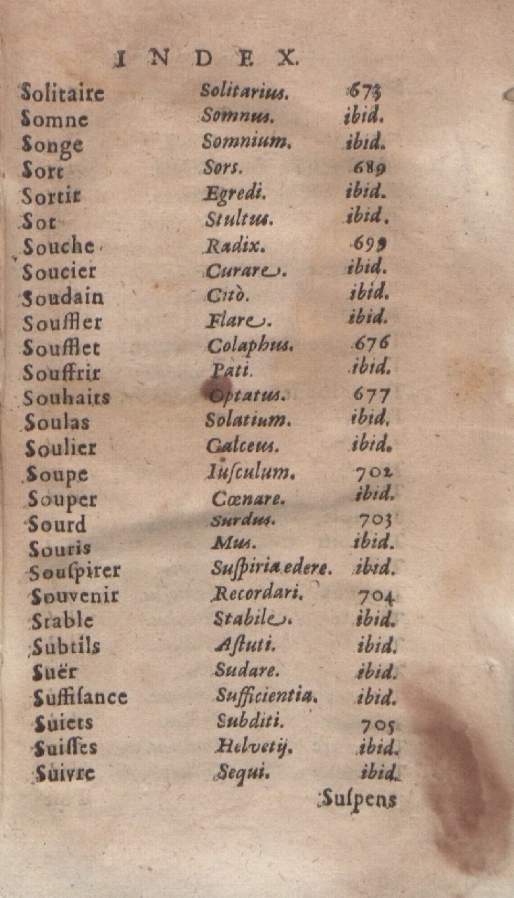 1612 - Dominicus Custos - Trésor des proverbes français  - Bibliopol-Olomuc