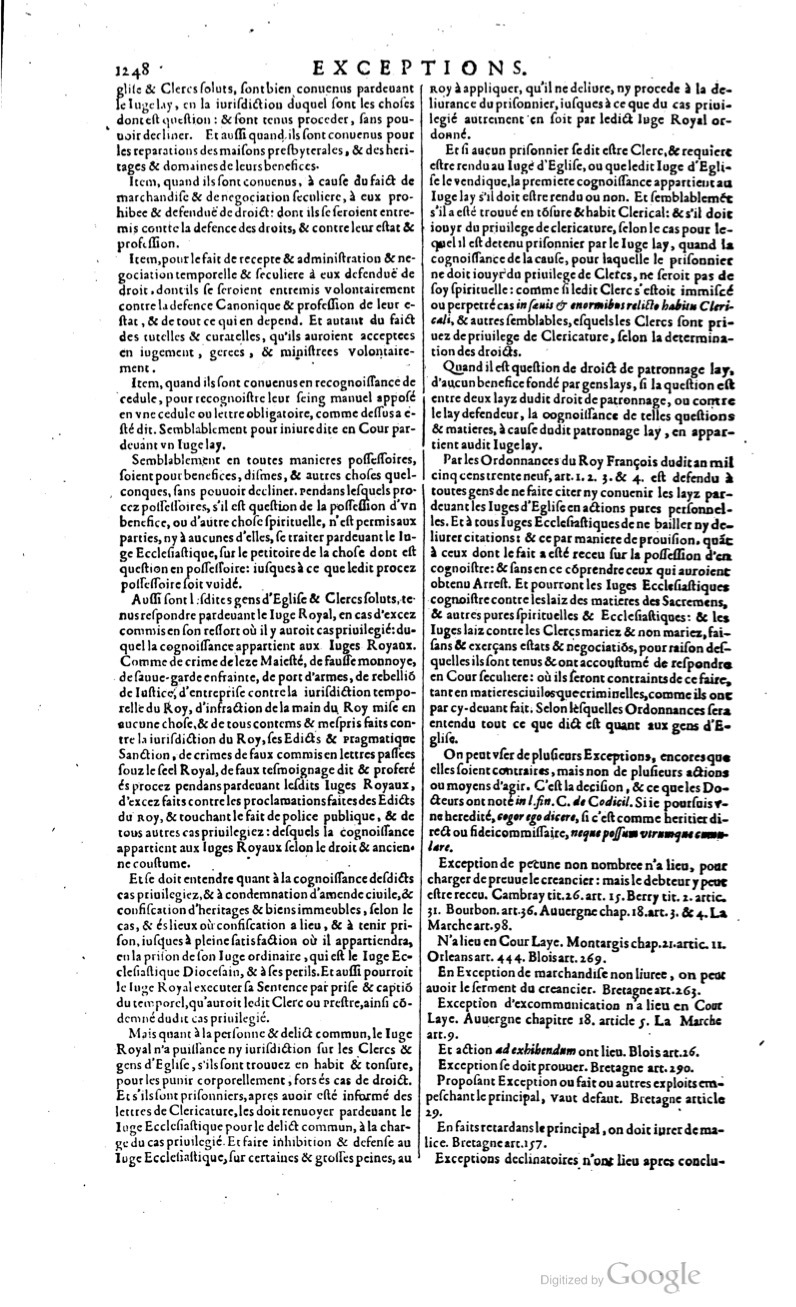 1629 - Veuve Nicolas Buon - Trésor du droit français (21754 T. 1) - BM Lyon