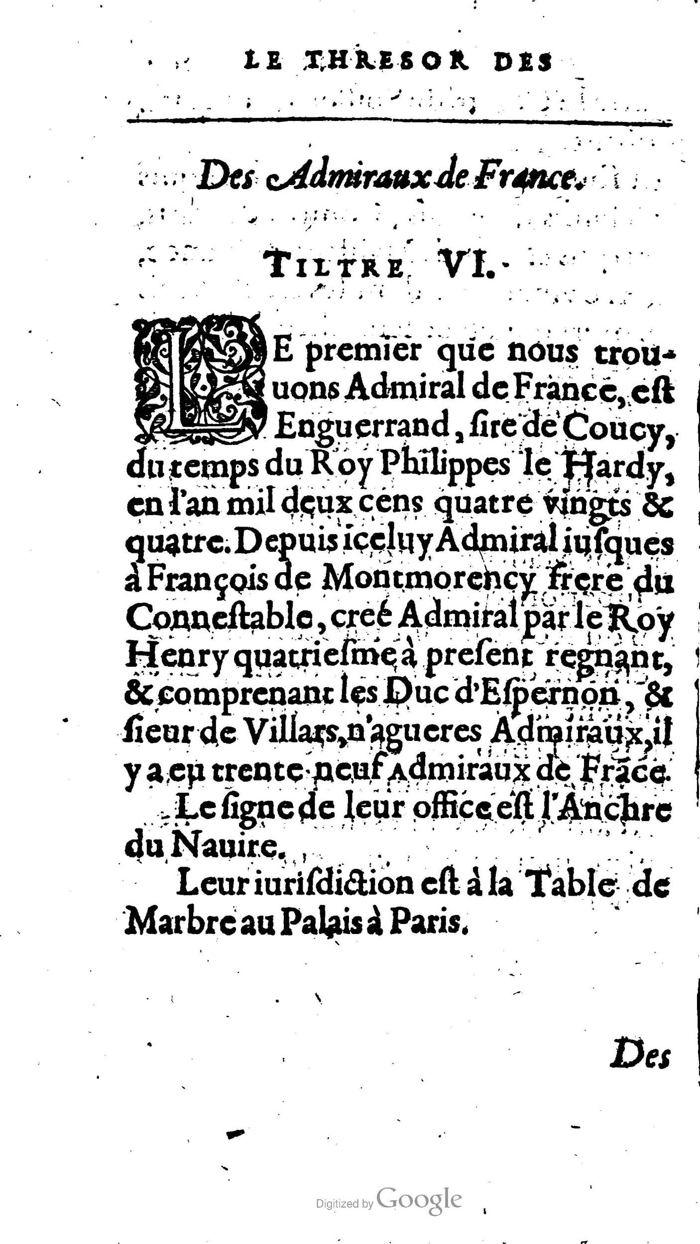 1604 - Galiot Corrozet - Trésor des histoires de France - BNC Florence