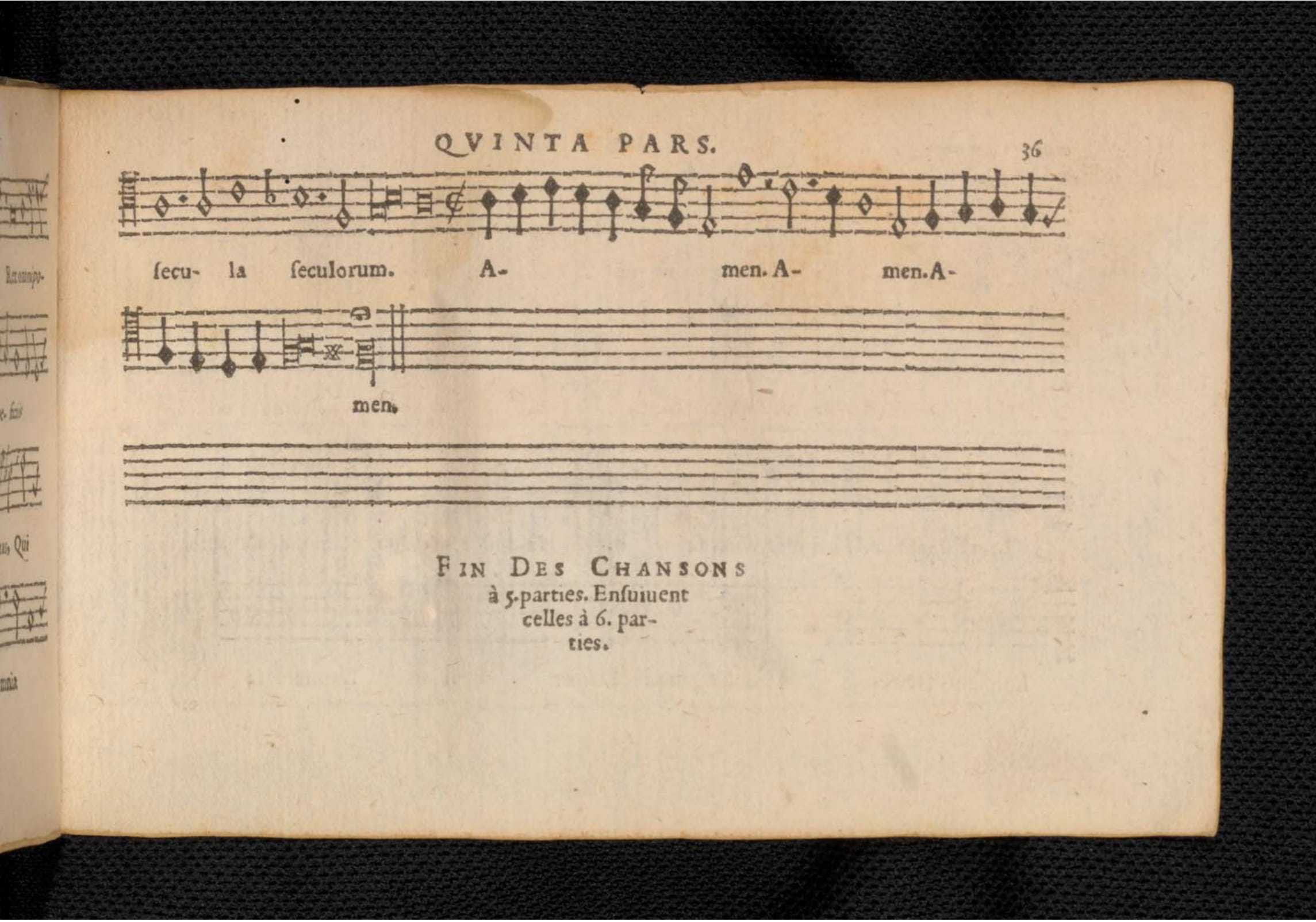 1576 - [Pierre de Saint-André] - Trésor de musique d’Orlande de Lassus Quinta et Sexta pars - KBR Bruxelles
