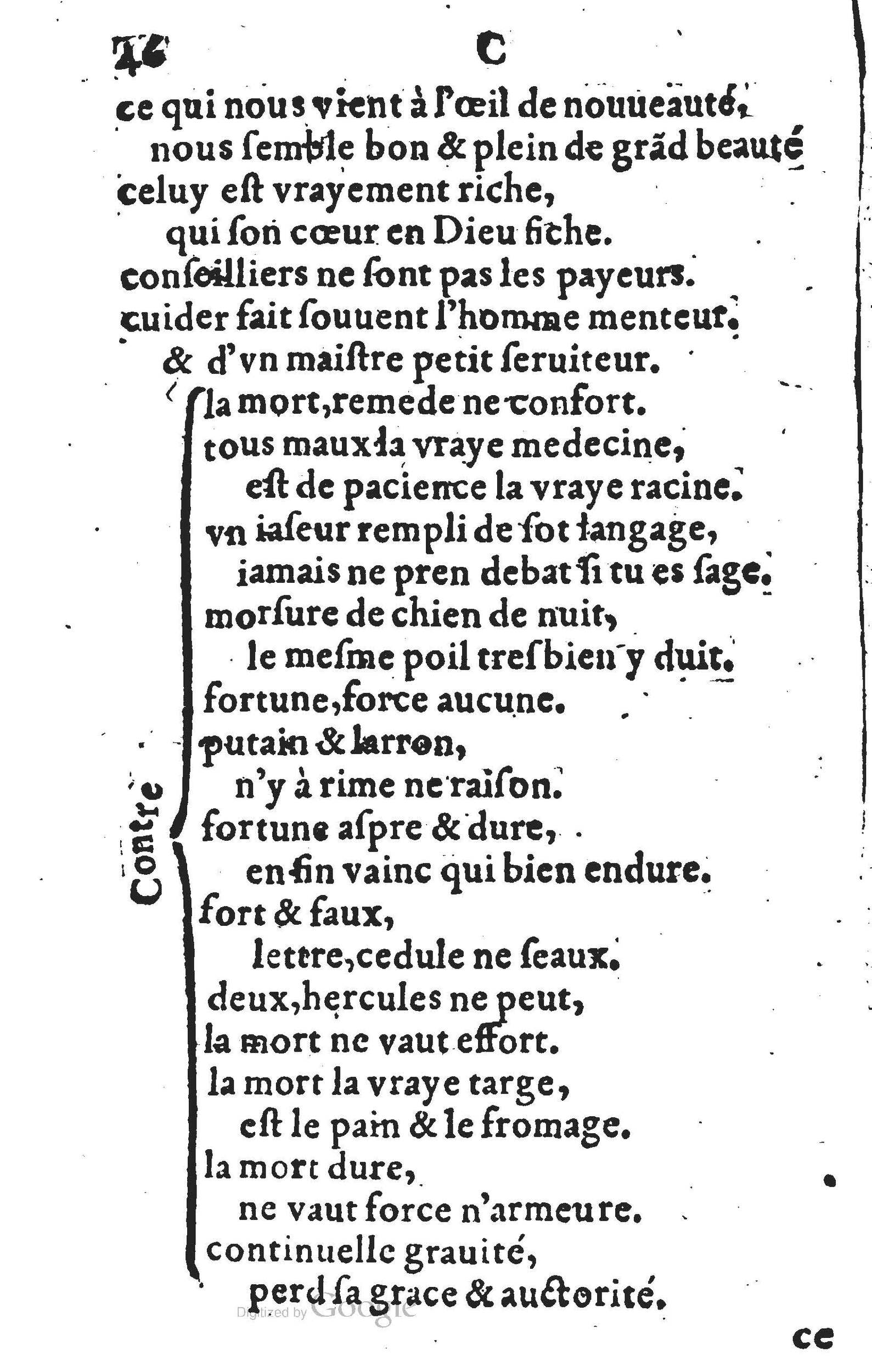 1578 - Nicolas Lescuyer - Trésor des sentences dorées - UGent