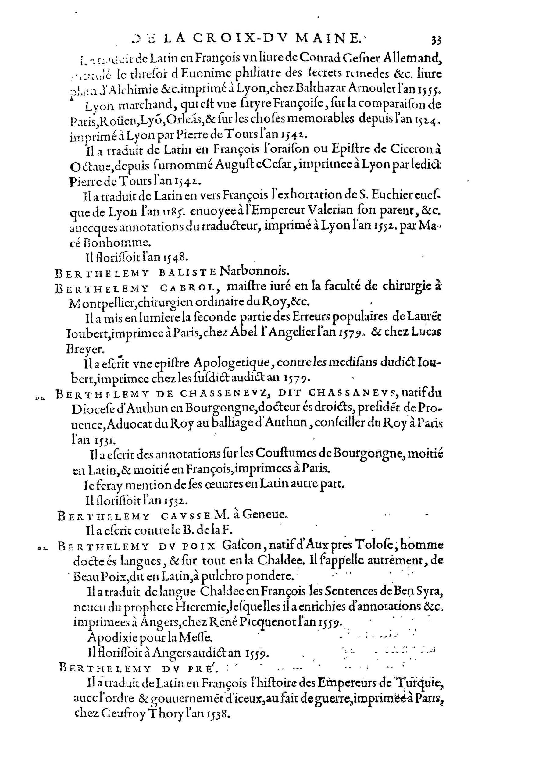 1584 - Abel L&#039;Angelier - Bibliothèques françaises - BnF