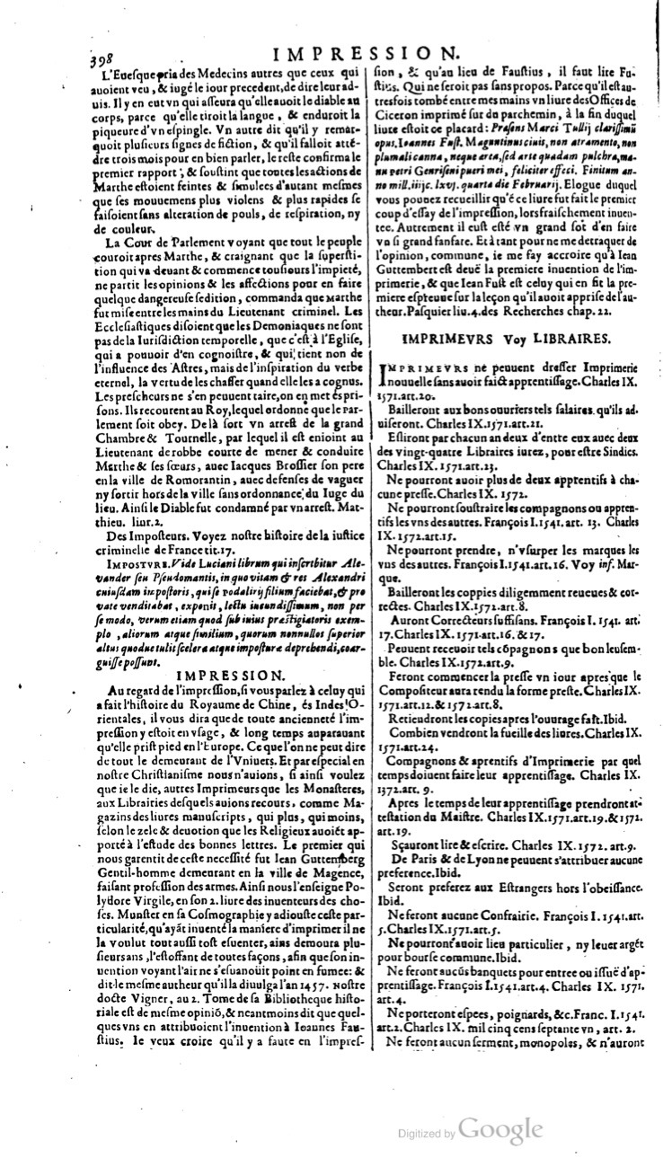 1629 - Veuve Nicolas Buon - Trésor du droit français (21754 T. 2) - BM Lyon