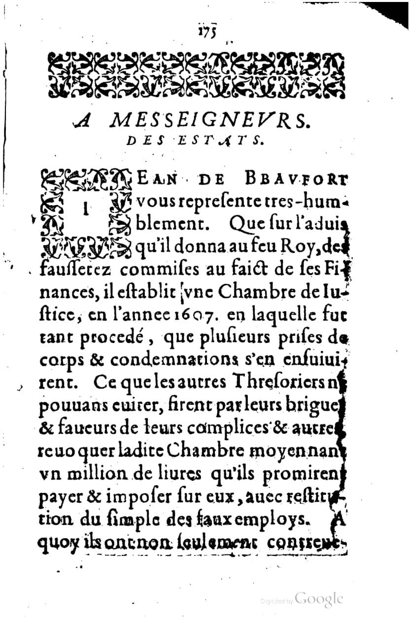 1615 - s.n. 1 - Trésor des trésors de France - BM Lyon