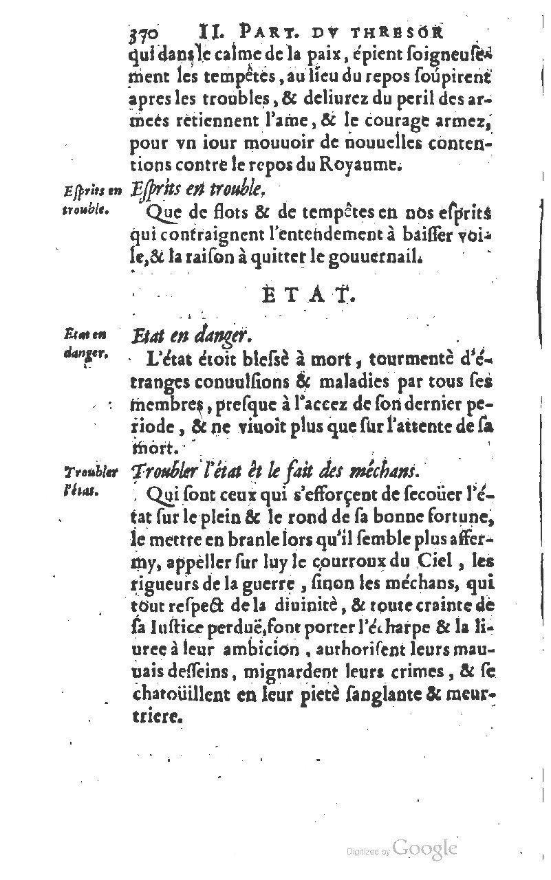 1610 - Louis Coste - Trésor de l’éloquence française (Seconde partie) - BM Lyon