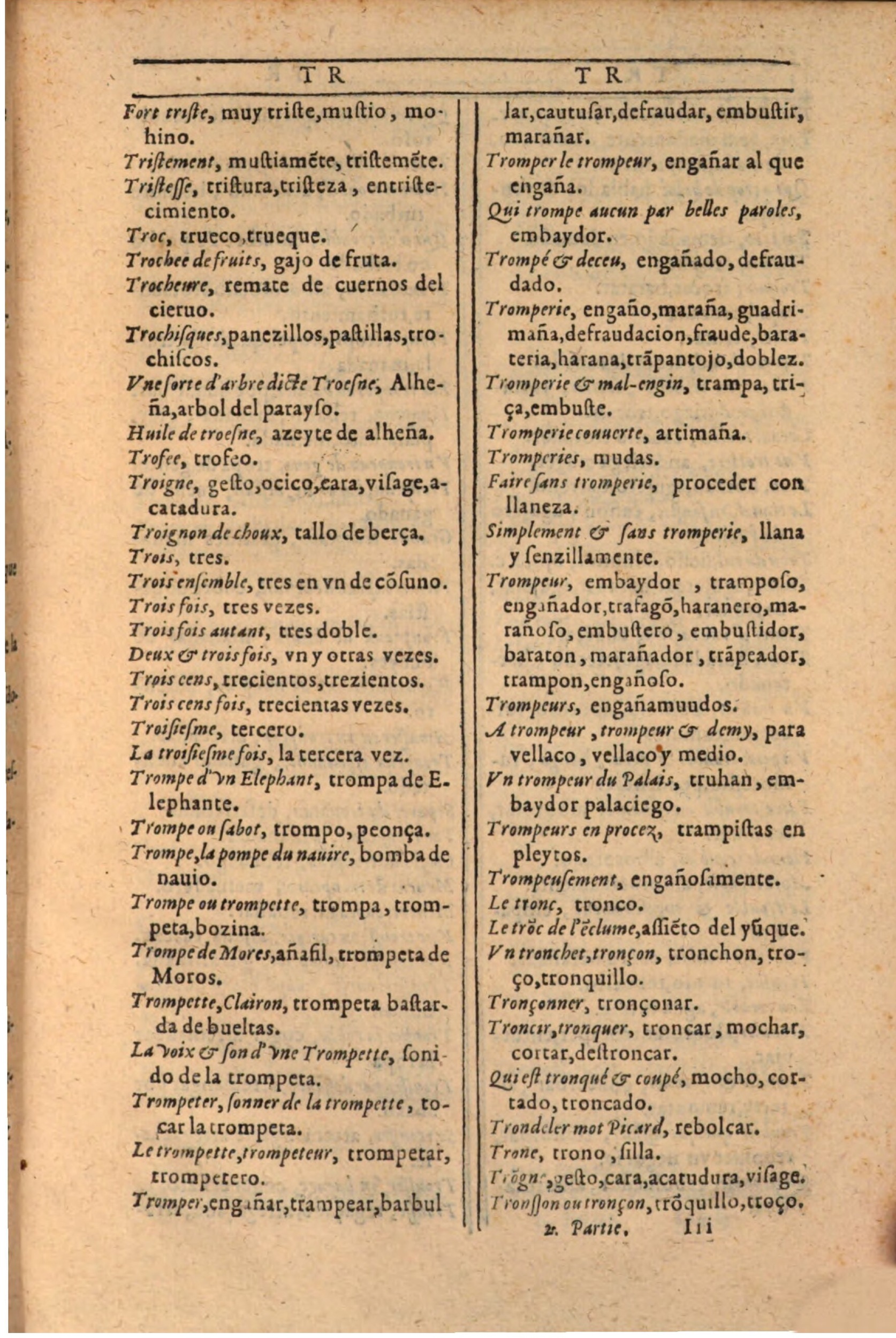 1607 - Marc Orry - Trésor des deux langues espagnole et française (Seconde partie) - BSB Munich