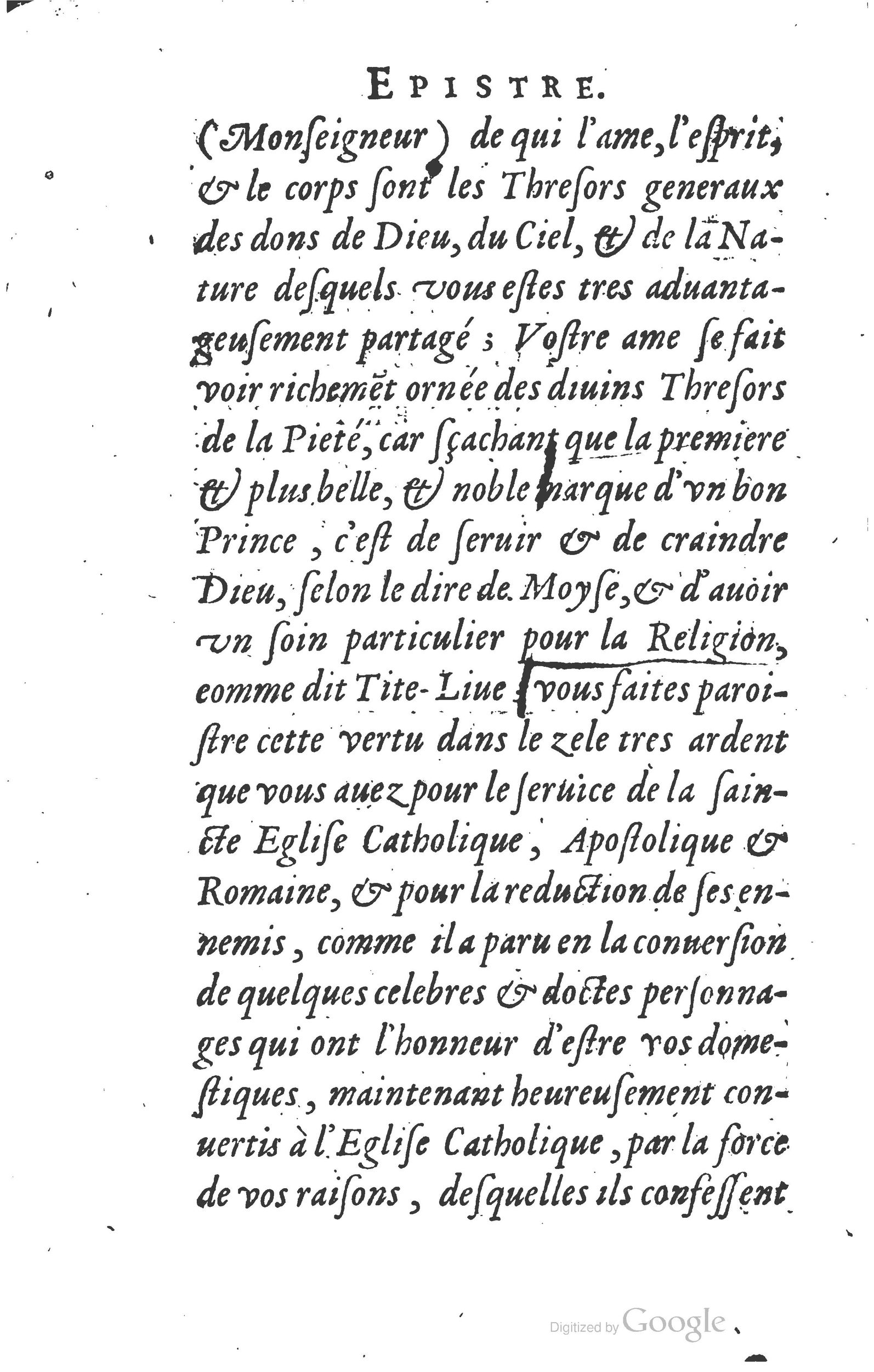 1629 - Manassés de Préaulx - Sermons ou Trésors de la piété chrétienne - BM Lyon