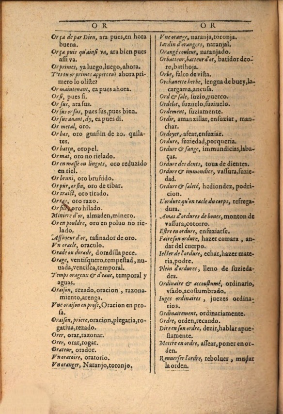 1607 - Marc Orry - Trésor des deux langues espagnole et française (Première et Seconde parties) - ÖNB Wien 1607 - Marc Orry - Trésor des deux langues espagnole et française (Première et Seconde parties) - ÖNB Wien