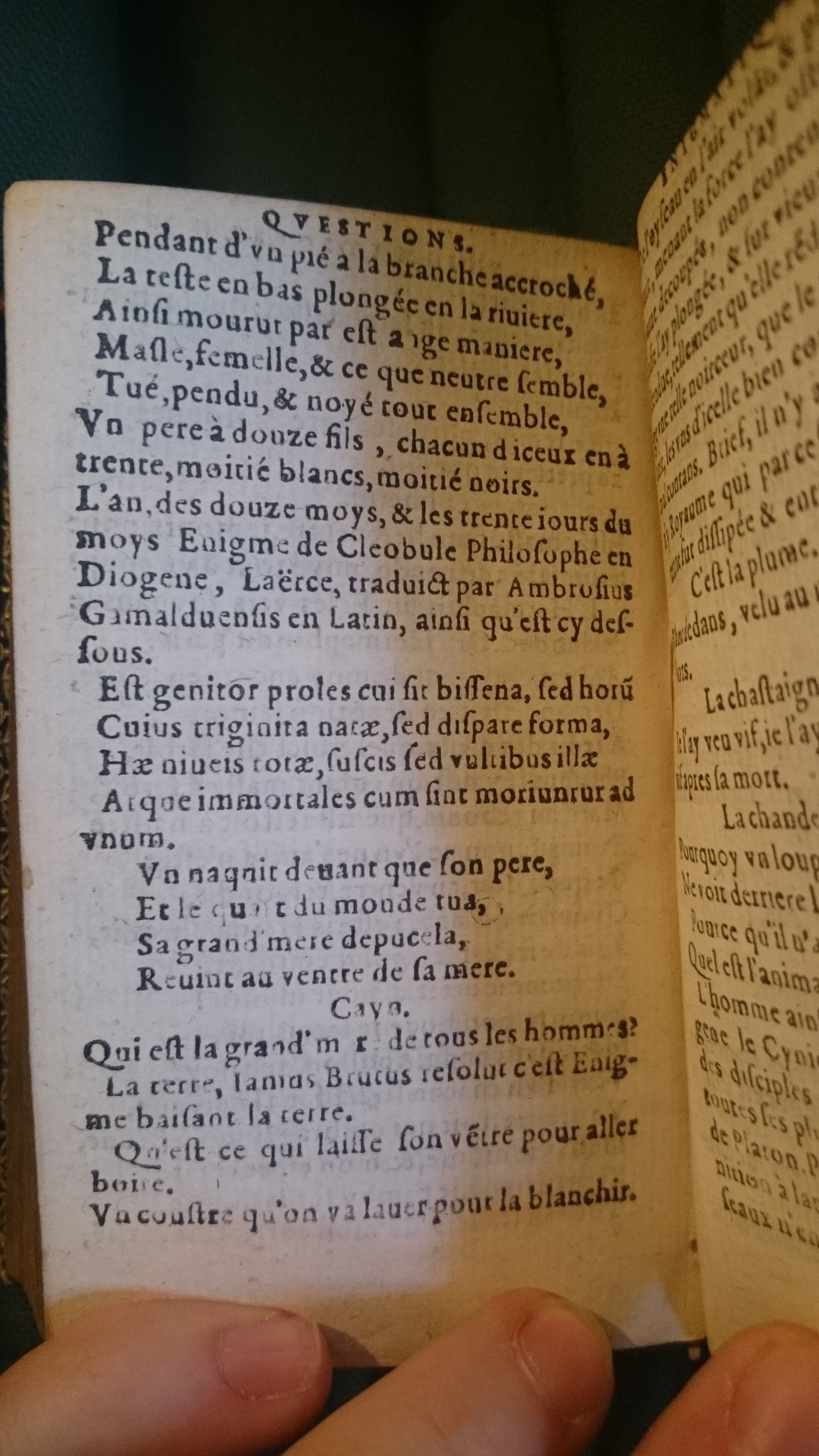 1582 - Nicolas Bonfons - Trésor des sentences dorées - BnF Arsenal