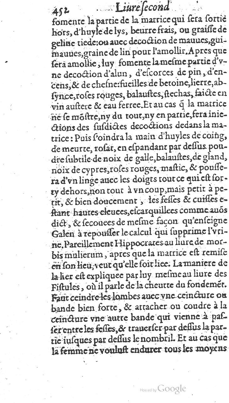 1585 - Jacques du Puis - Trésor des remèdes secrets pour les maladies des femmes - BnF