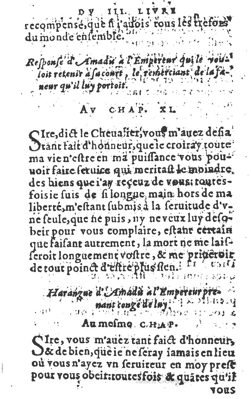 1582 - Jean Huguetan - Trésor des Amadis T. 1 - BM Lyon