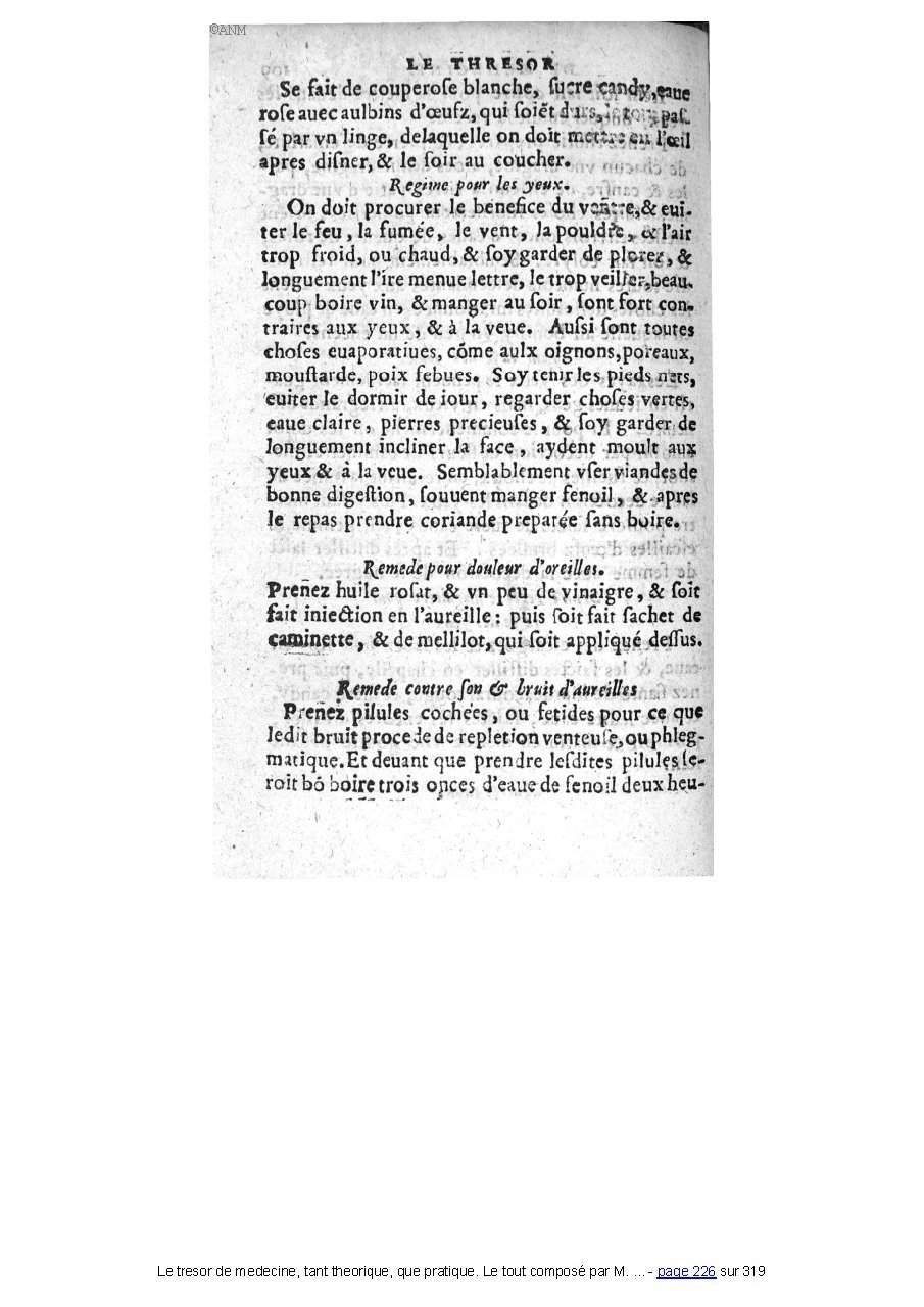 1560 - Pierre et Jan Moine - Trésor de médecine - Université Paris Cité