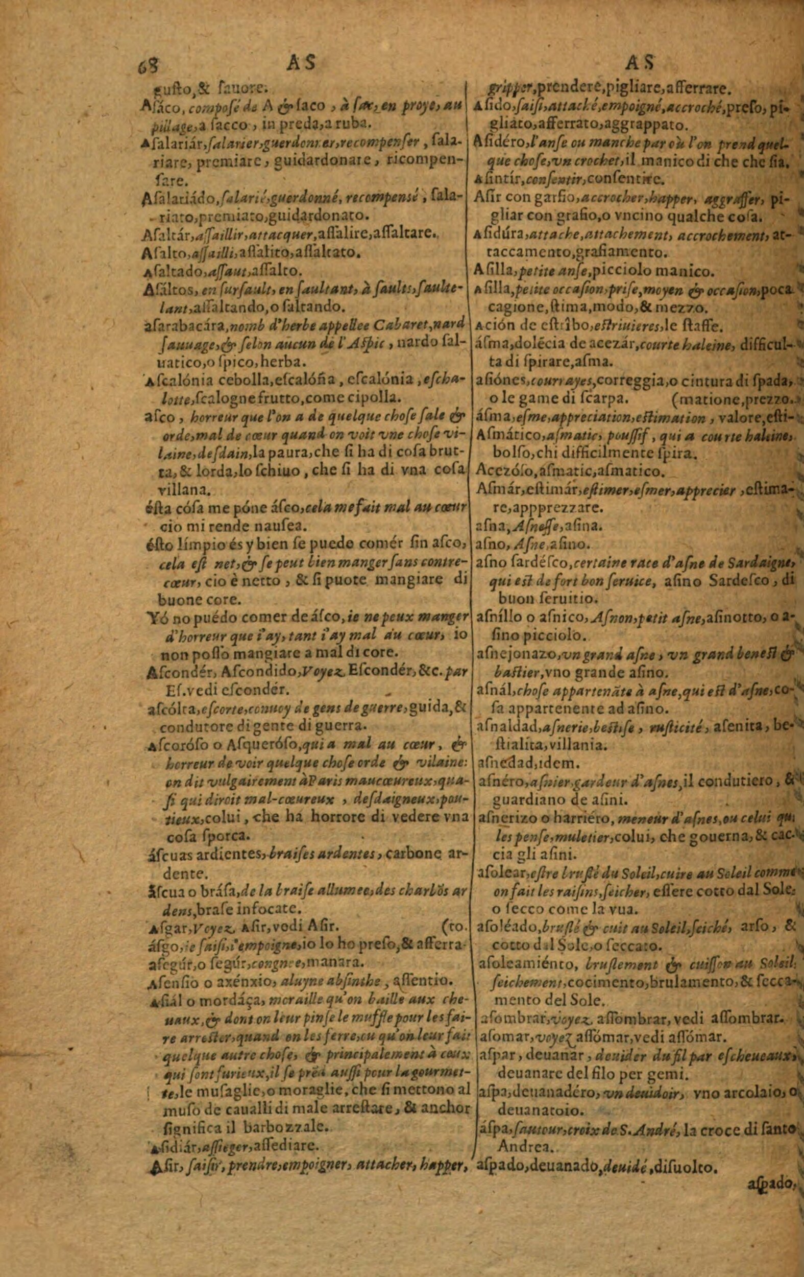 1617 - Samuel Crespin - Trésor des trois langues espagnole, française et italienne (Première partie) - Regensburg