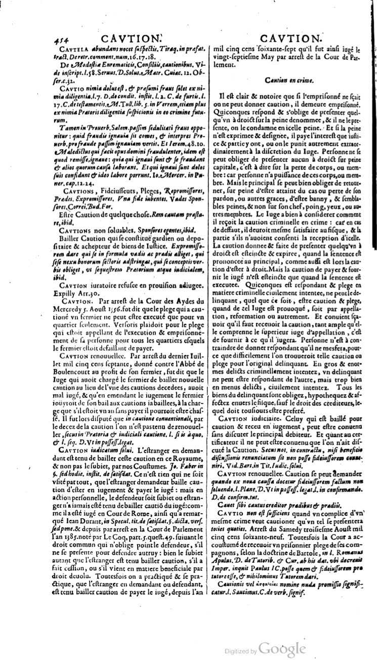 1629 - Veuve Nicolas Buon - Trésor du droit français (21754 T. 1) - BM Lyon