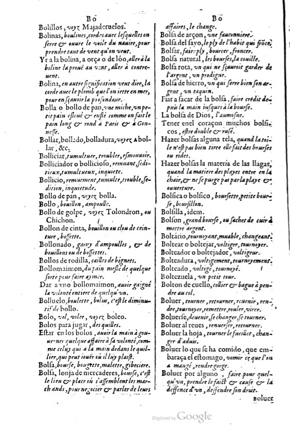 1621 - Adrian Tiffaine - Trésor des deux langues espagnole et française - BM Lyon