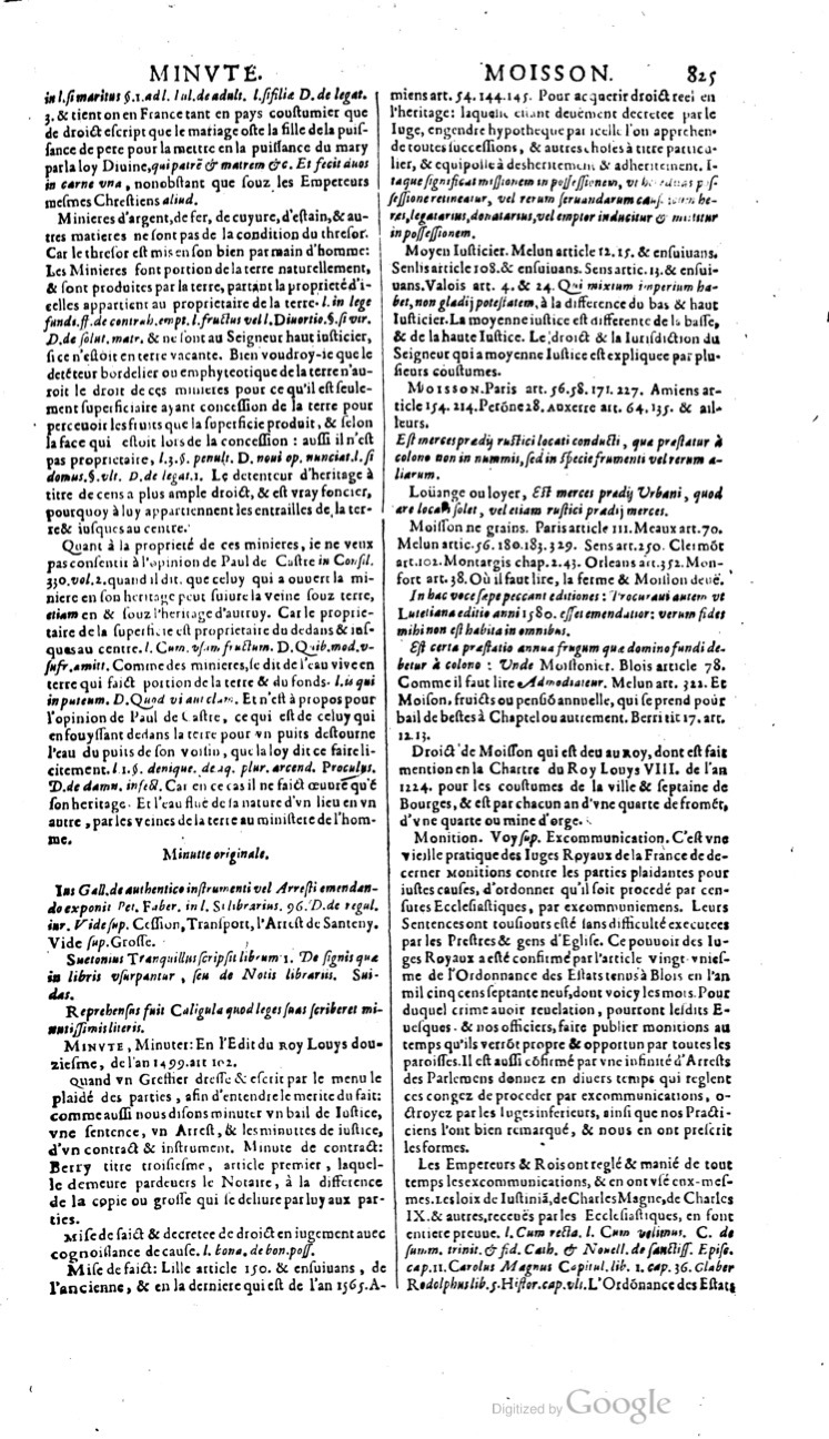 1629 - Veuve Nicolas Buon - Trésor du droit français (21754 T. 2) - BM Lyon