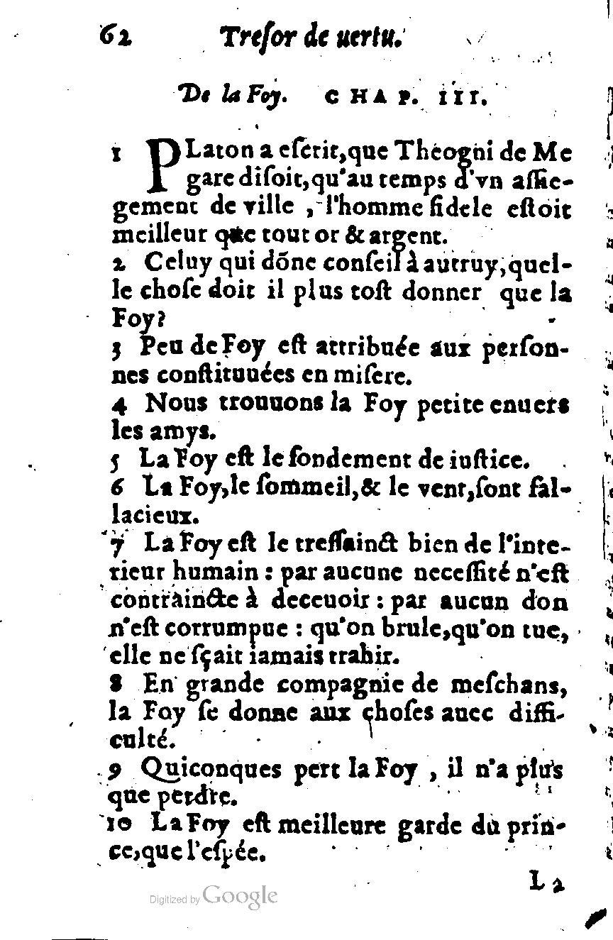 1576 - Benoît Rigaud - Trésor de vertu - British Library 1576 - Benoît Rigaud - Trésor de vertu - British Library