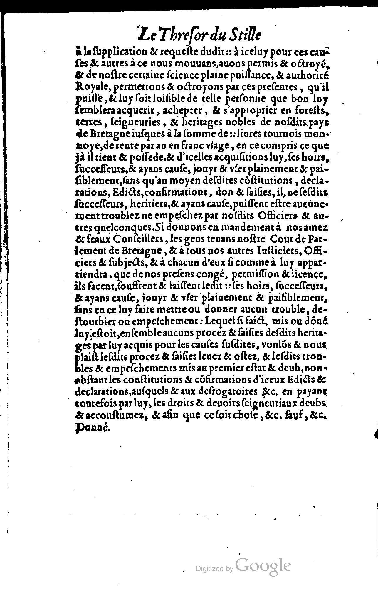 1614 - Jean Richer - Trésor du nouveau style et protocole de la chancellerie de France - BSB Munich