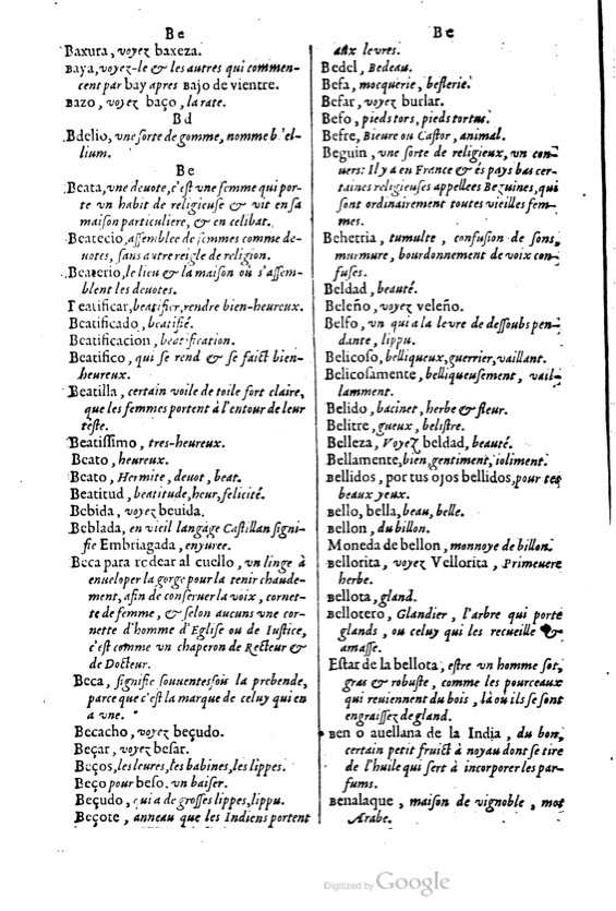 1621 - Adrian Tiffaine - Trésor des deux langues espagnole et française - BM Lyon