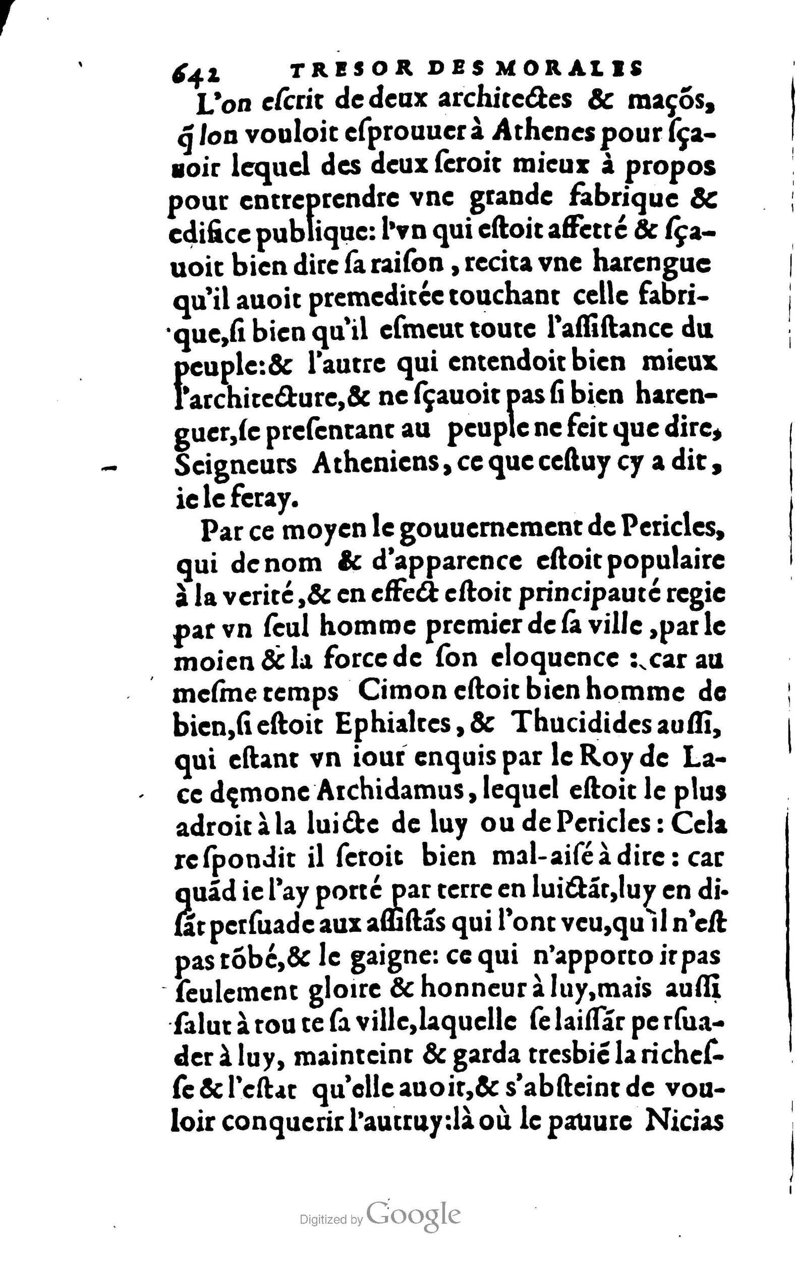 1578 - Jean Poupy - Trésor des morales de Plutarque - BSB Munich