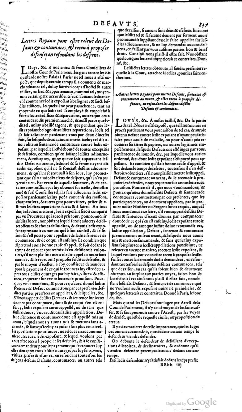 1629 - Veuve Nicolas Buon - Trésor du droit français (29620 T. 1) - BM Lyon