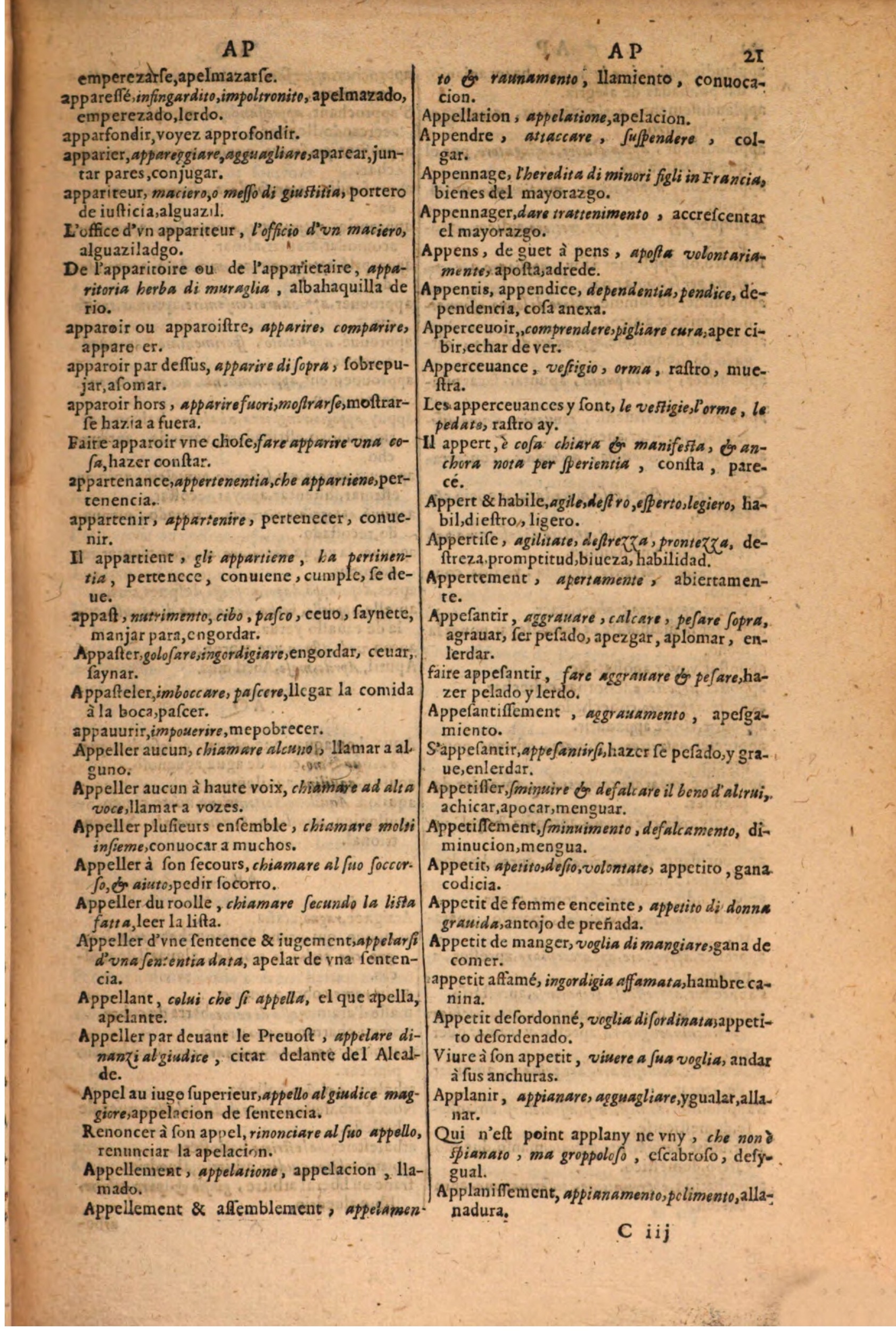 1616 - Pierre de la Rovière - Trésor des trois langues (Seconde partie) - BSB Munich