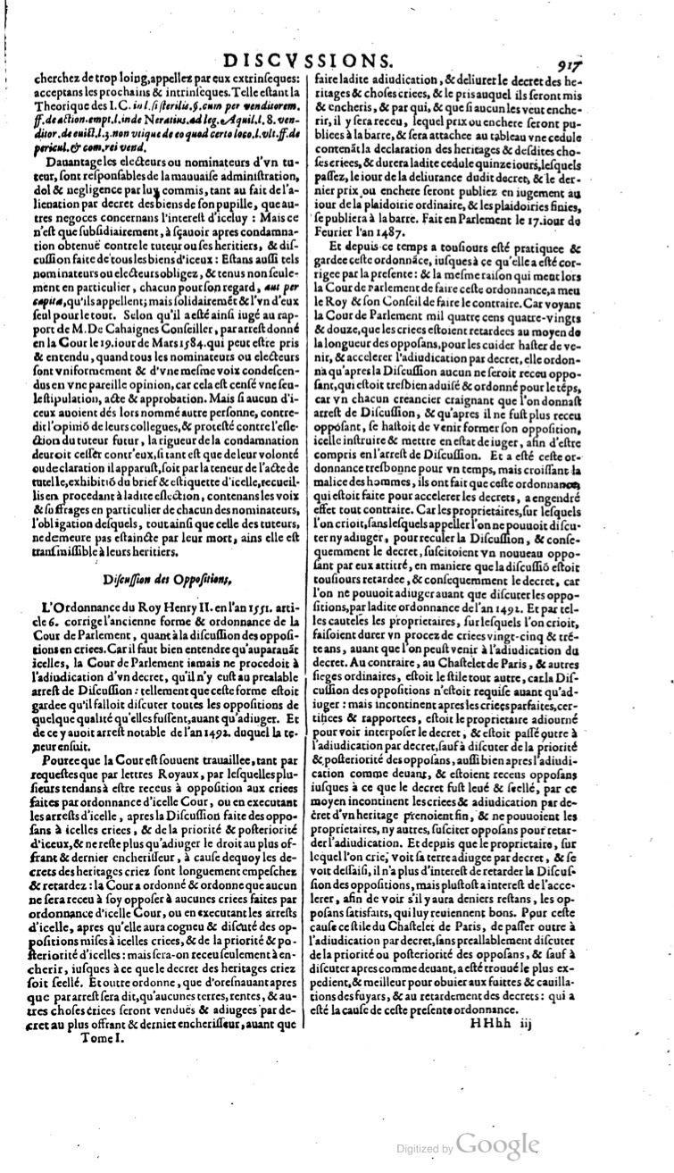 1629 - Veuve Nicolas Buon - Trésor du droit français (21754 T. 1) - BM Lyon