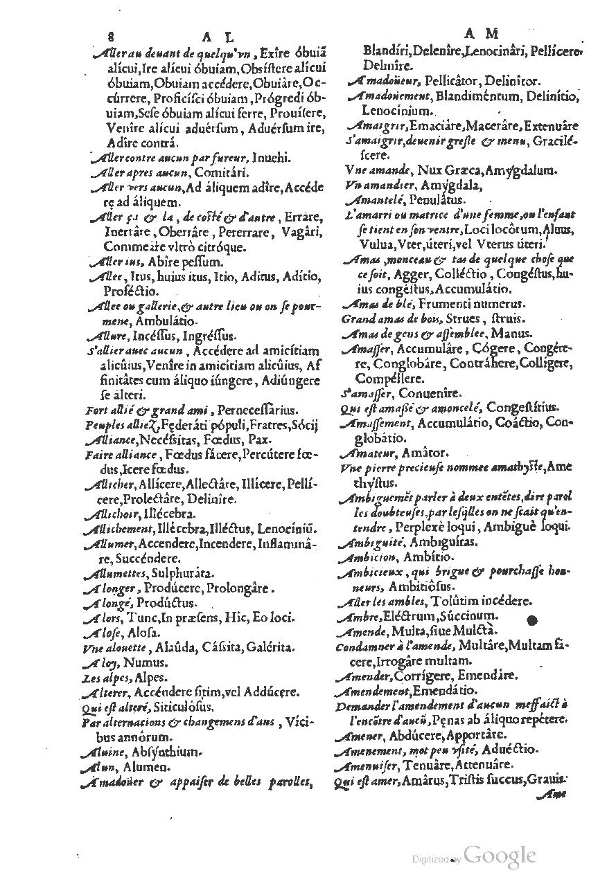1558 - Guillaume Rouillé - Trésor des mots et traits français - BSB Munich