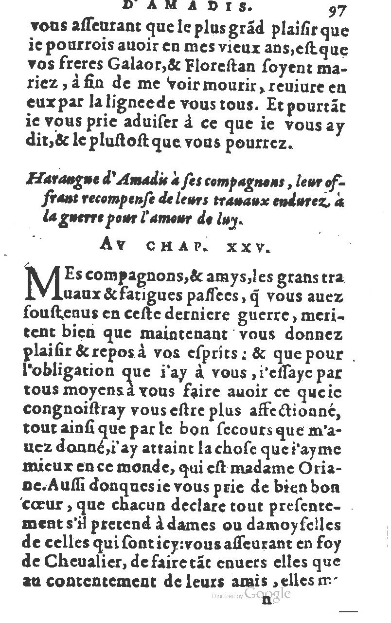 1582 - Jean Huguetan - Trésor des Amadis T. 1 - BM Lyon