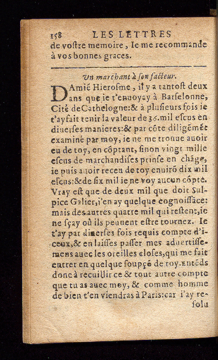 1614 - Barthélemy Vincent - Élite et Trésor des lettres missives - Bâle