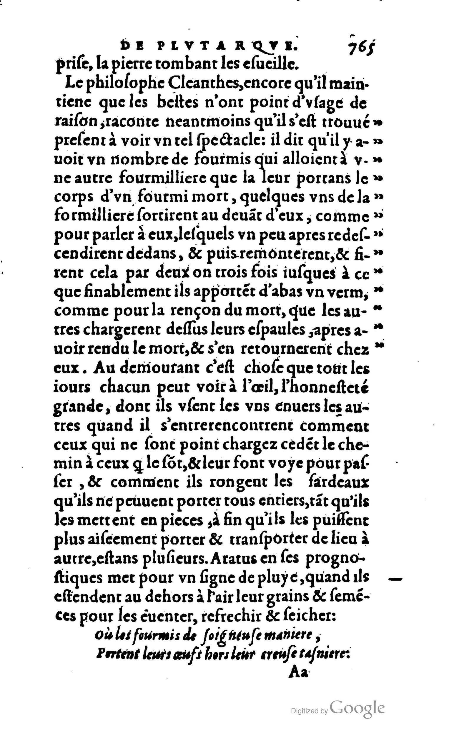 1578 - Jean Poupy - Trésor des morales de Plutarque - BSB Munich