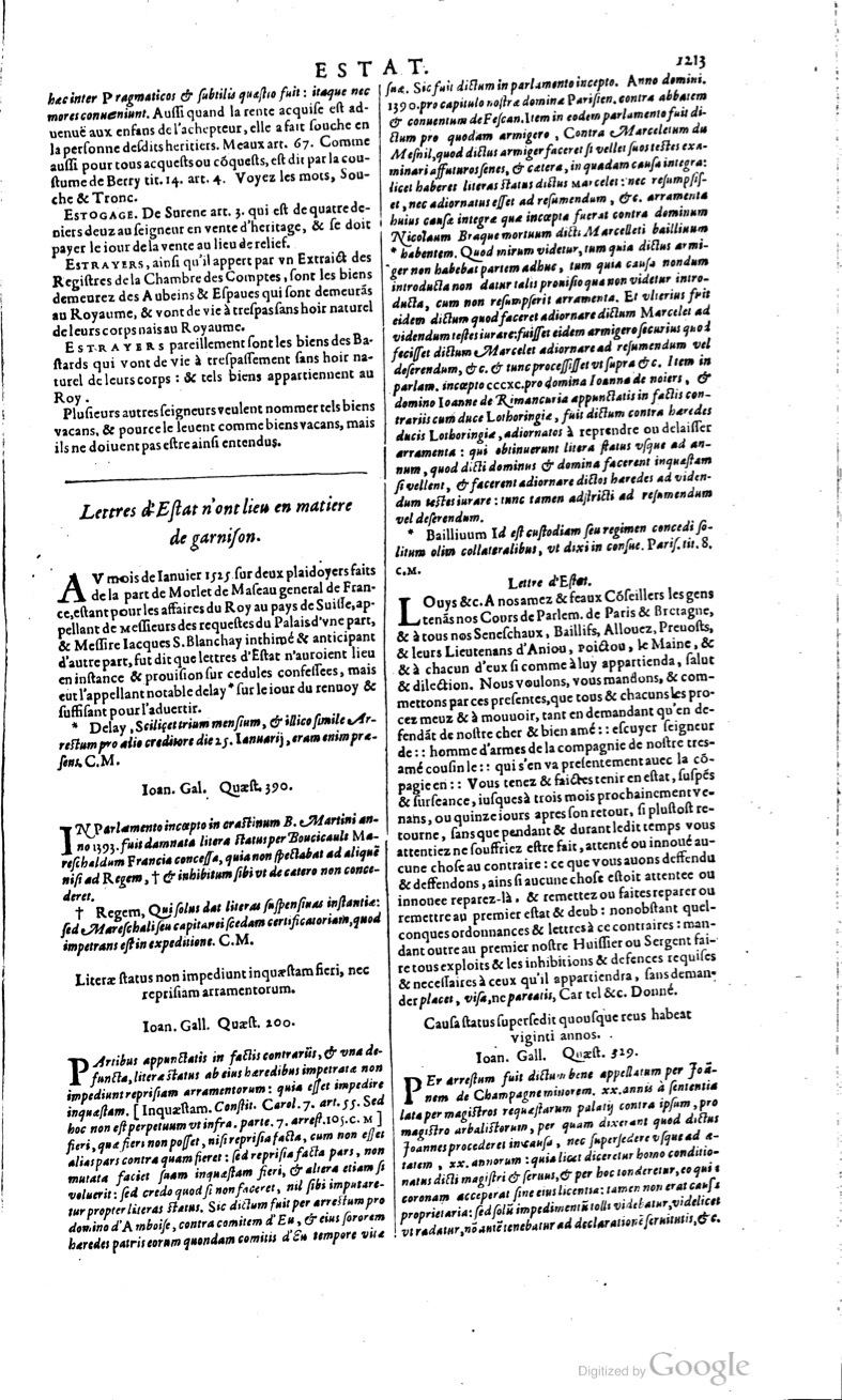 1629 - Veuve Nicolas Buon - Trésor du droit français (21754 T. 1) - BM Lyon