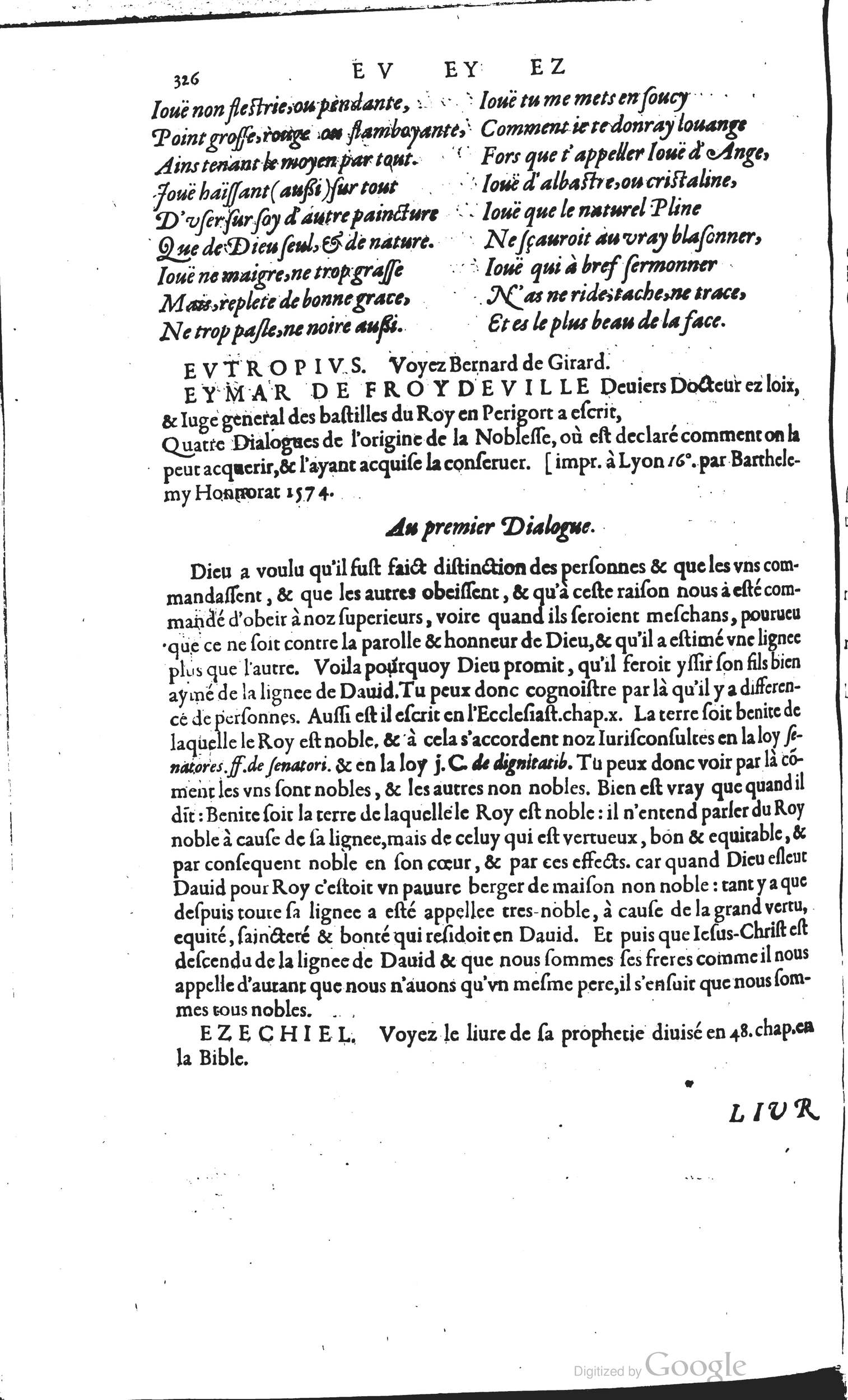 1585 - Barthélemy Honorat - Bibliothèques françaises - BSB Munich