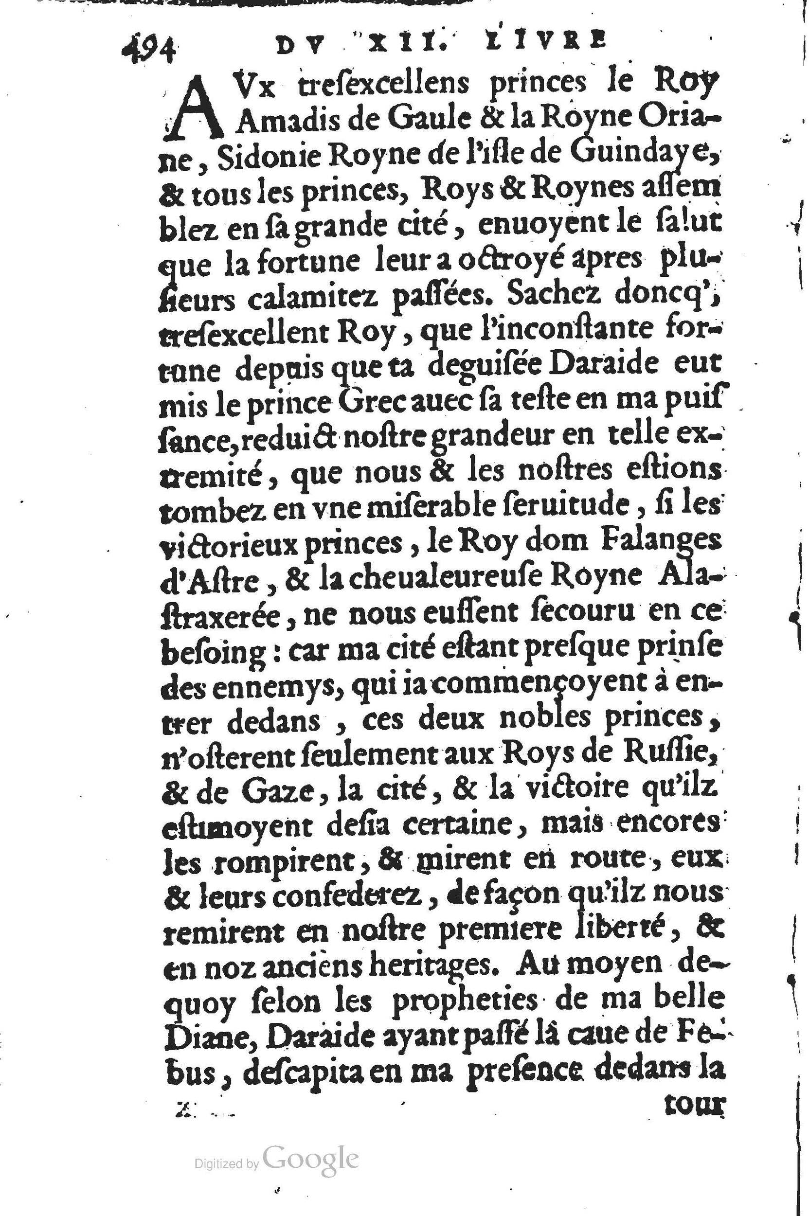 1560 - Jean d’Ogerolles et Gabriel Cotier Lyon - Trésor des Amadis - BSB Munich