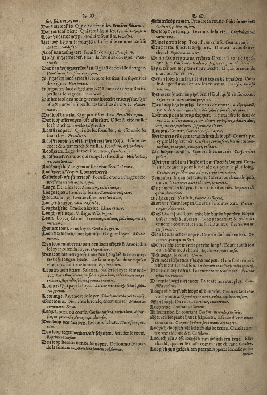 1573 - Christophe Plantin - Trésor du langage bas-allemand - Greifswald