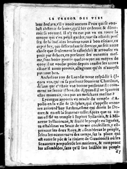 1574 - Benoît Rigaud - Trésor des vies de Plutarque - Avignon