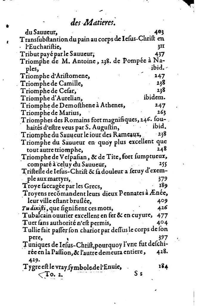 1607 - Nicolas Du Fossé - Trésor quadragésimal - T 02 - BM Lyon