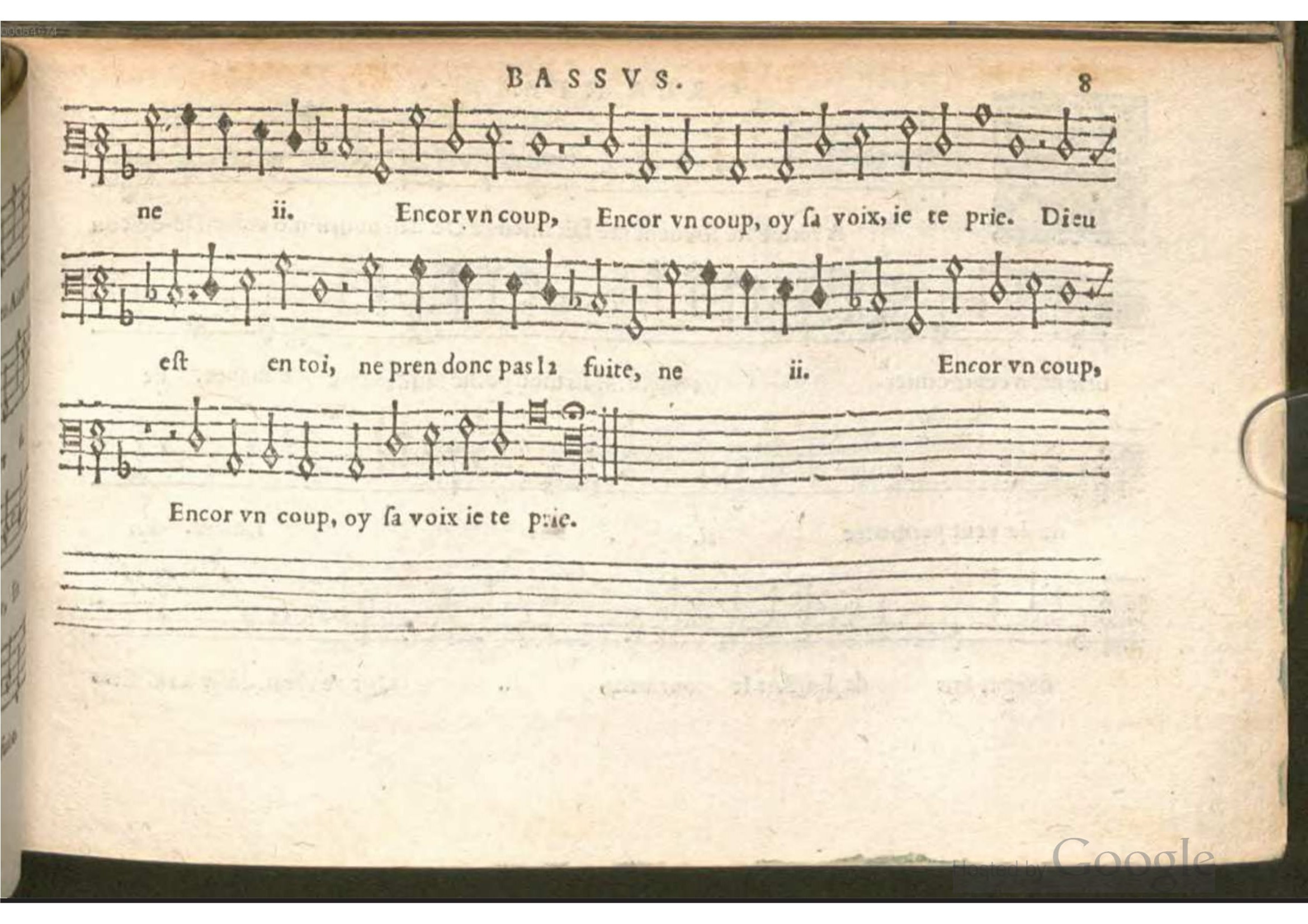 1576 - [Pierre de Saint-André] - Trésor de musique d’Orlande de Lassus Bassus - BSB Munich