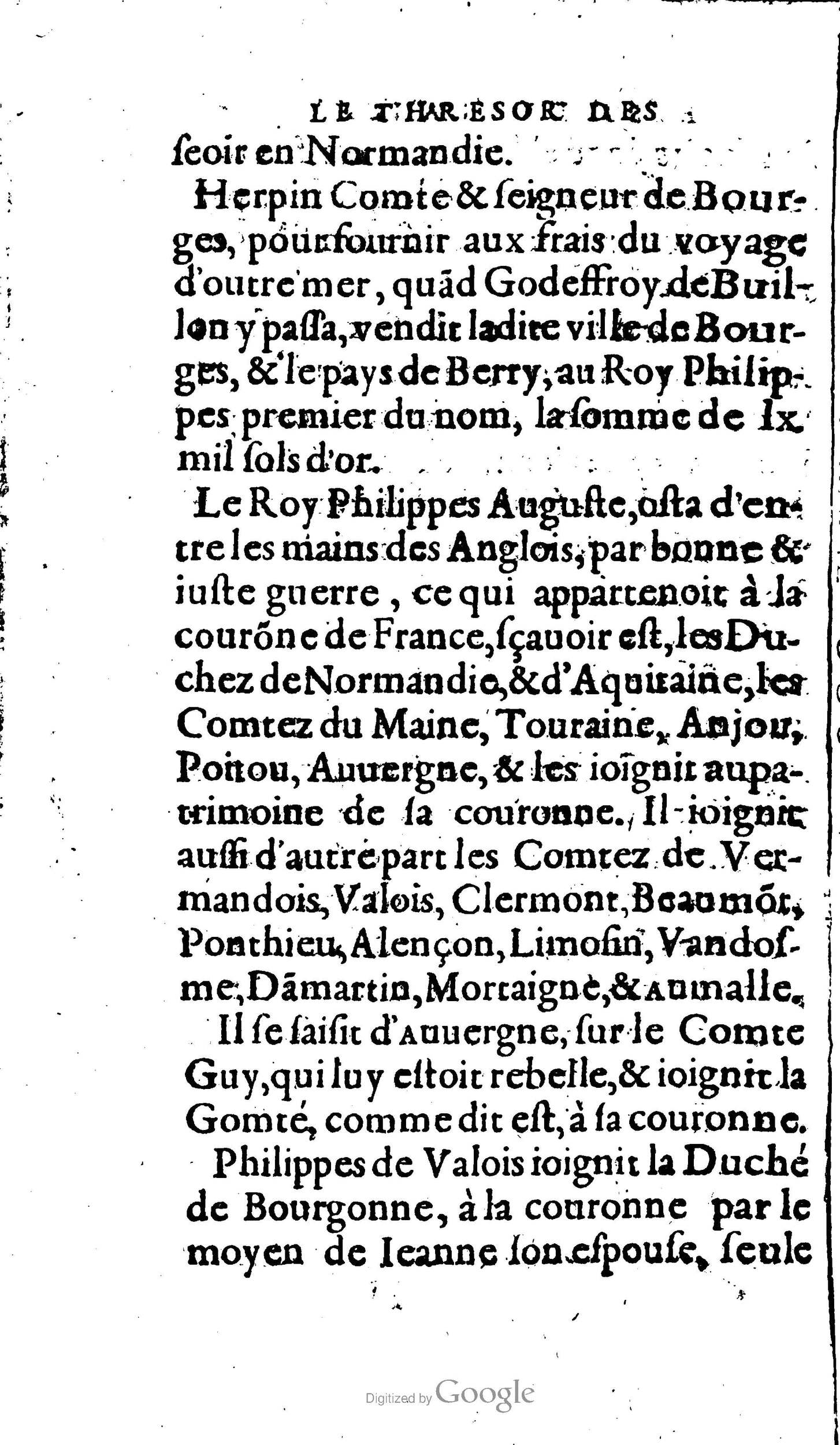 1604 - Galiot Corrozet - Trésor des histoires de France - BnF Arsenal