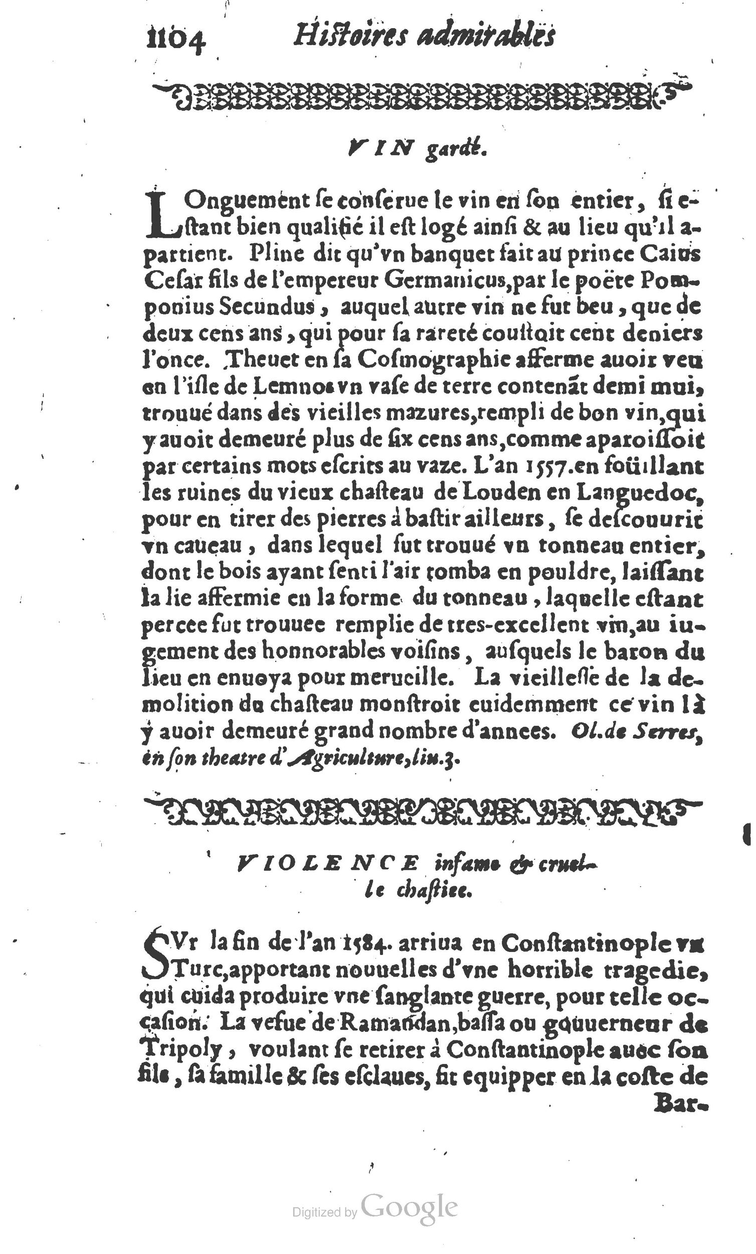 1610 - Paul Marceau - Trésor d’histoires admirables et mémorables - Princeton