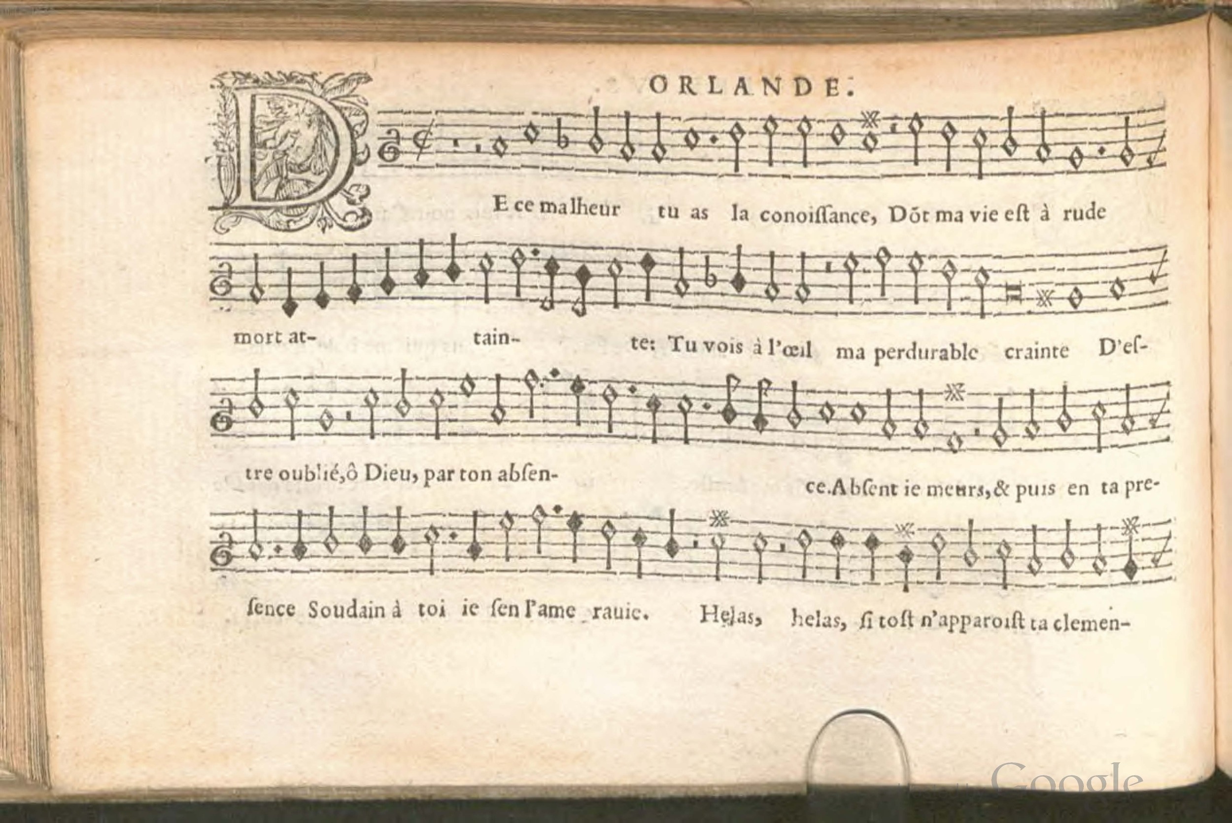 1576 - [Pierre de Saint-André] - Trésor de musique d’Orlande de Lassus Superius - BSB Munich