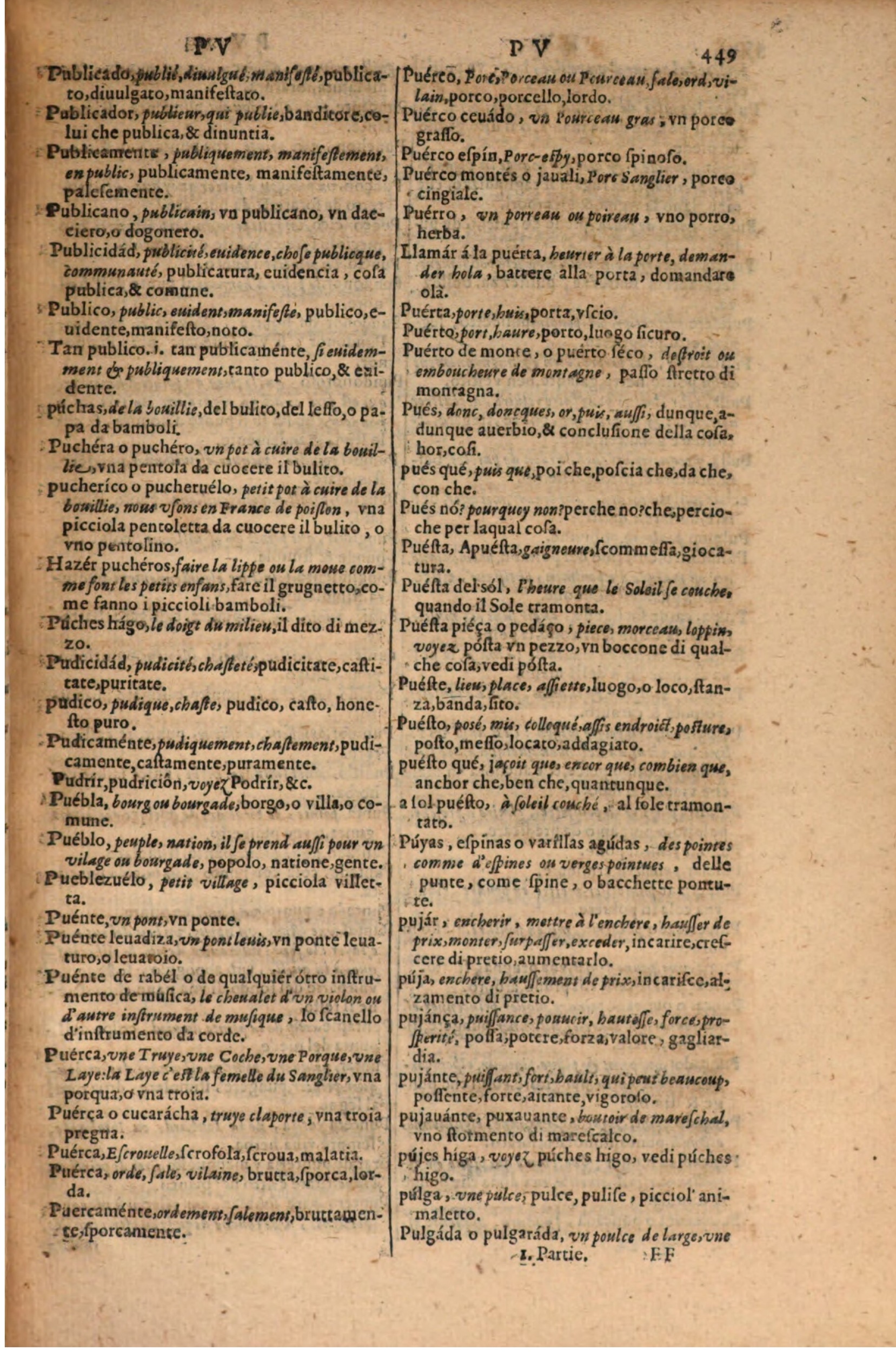 1606 - Samuel Crespin - Thresor des trois langues, francoise, italiene et espagnolle - BSB Munich