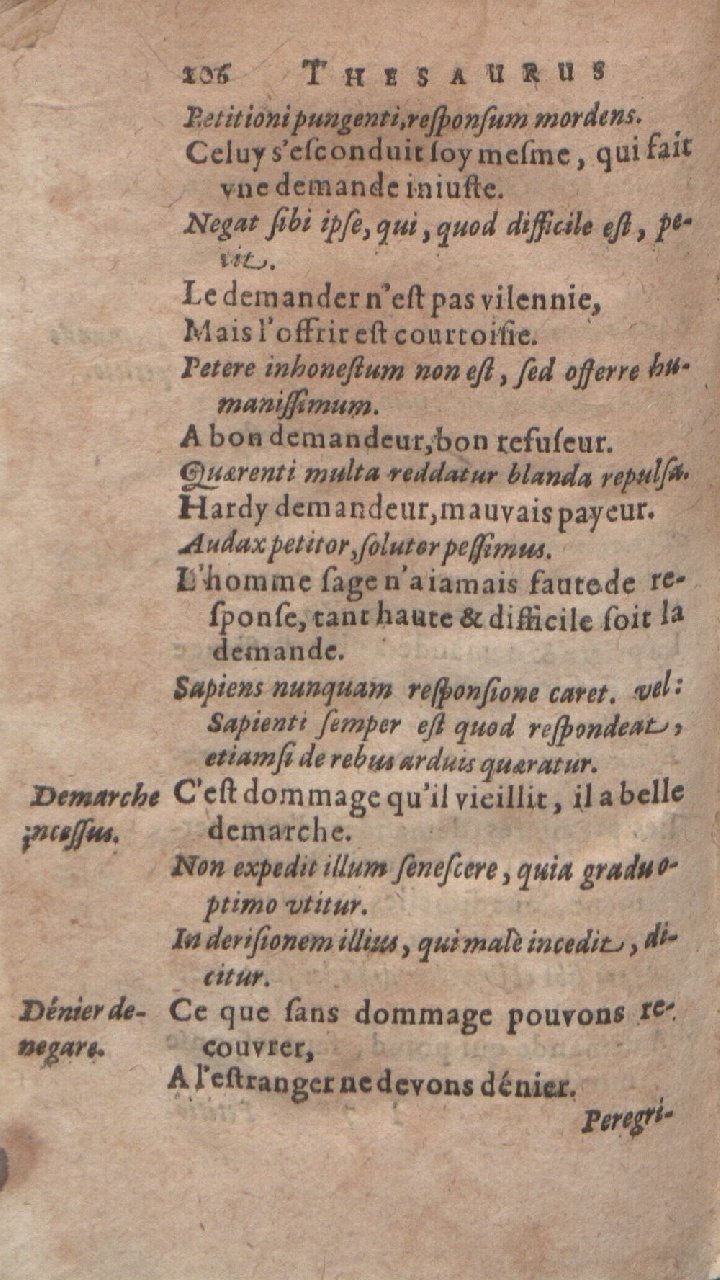 1612 - Dominicus Custos - Trésor des proverbes français  - Bibliopol-Olomuc