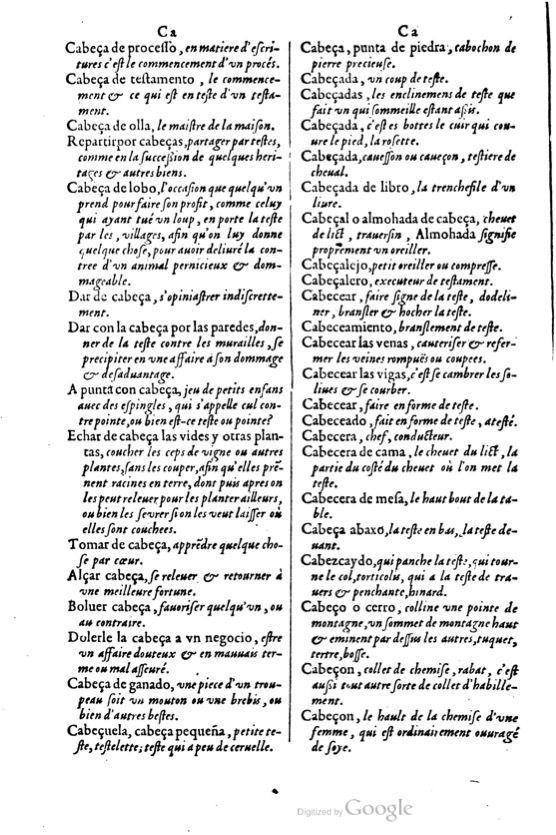 1621 - Adrian Tiffaine - Trésor des deux langues espagnole et française - BM Lyon