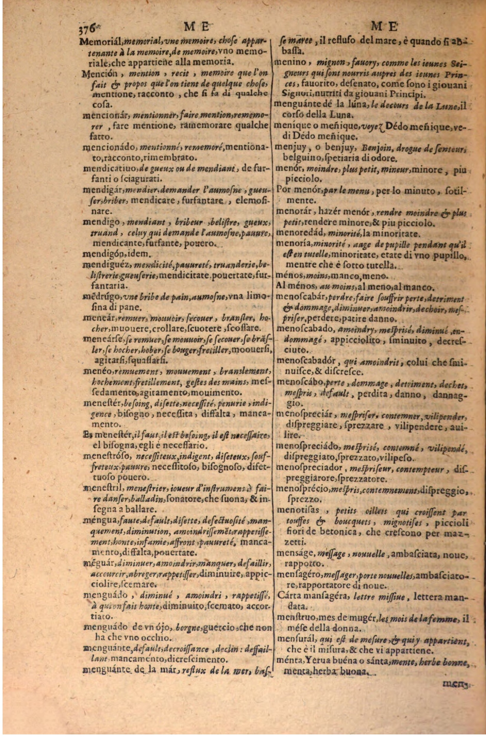 1606 - Samuel Crespin - Thresor des trois langues, francoise, italiene et espagnolle - BSB Munich