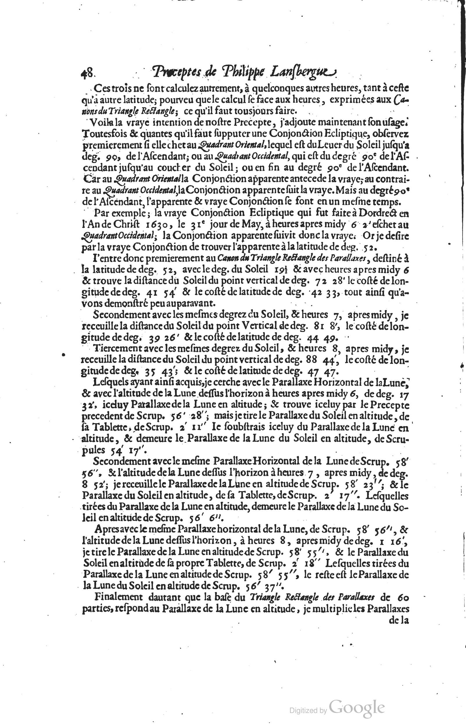 1634 - Zacharie Roman - Les Tables perpétuelles - Universiteit Leiden