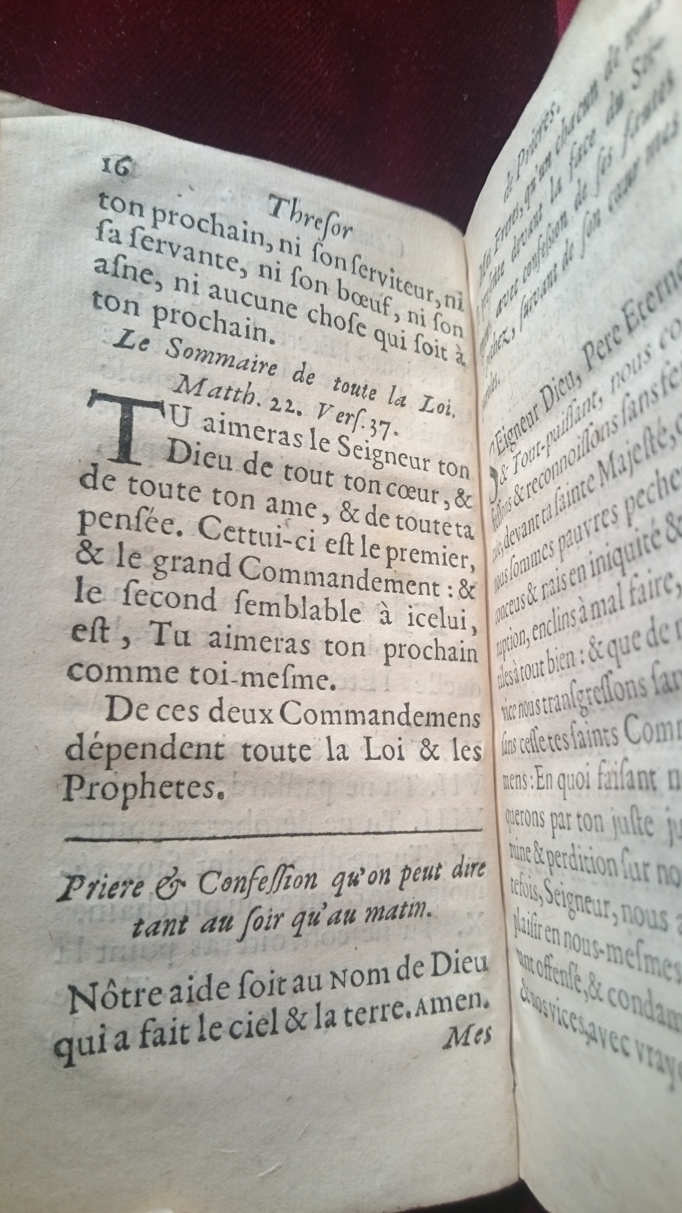 1650 - Louis Vendosme - Trésor des prières, méditations et instructions chrétiennes - BM Amiens
